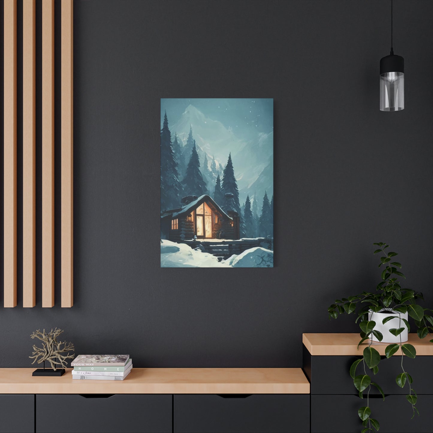 House in The Mountains Wall Art & Canvas Prints