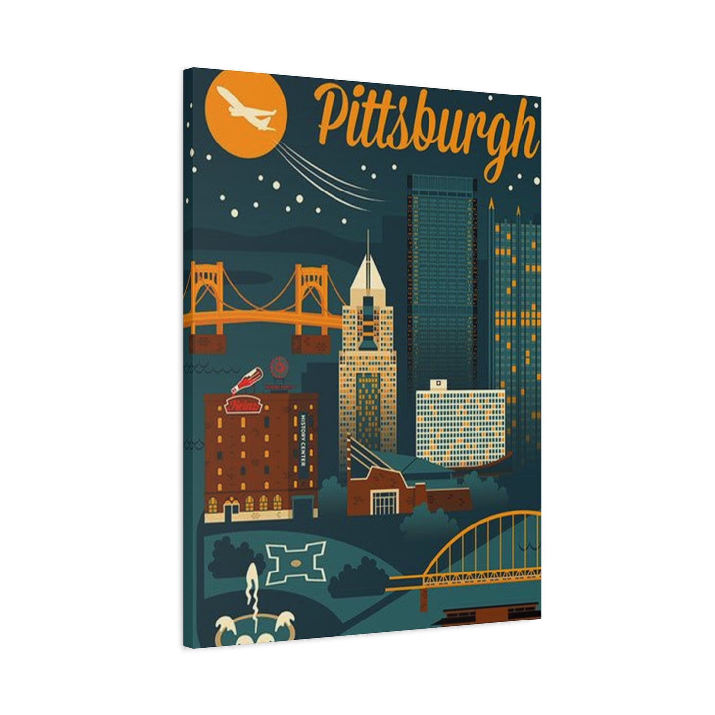 Pittsburgh Skyscraper Poster Wall Art & Canvas Prints