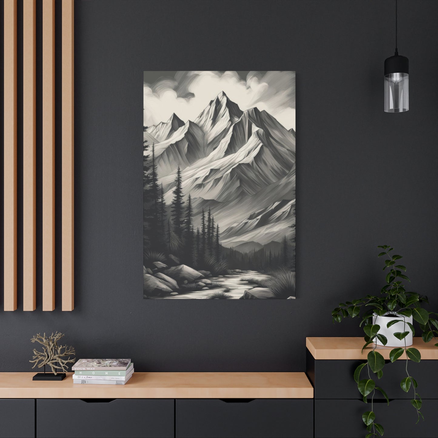 Mountains Grey Wall Art & Canvas Prints