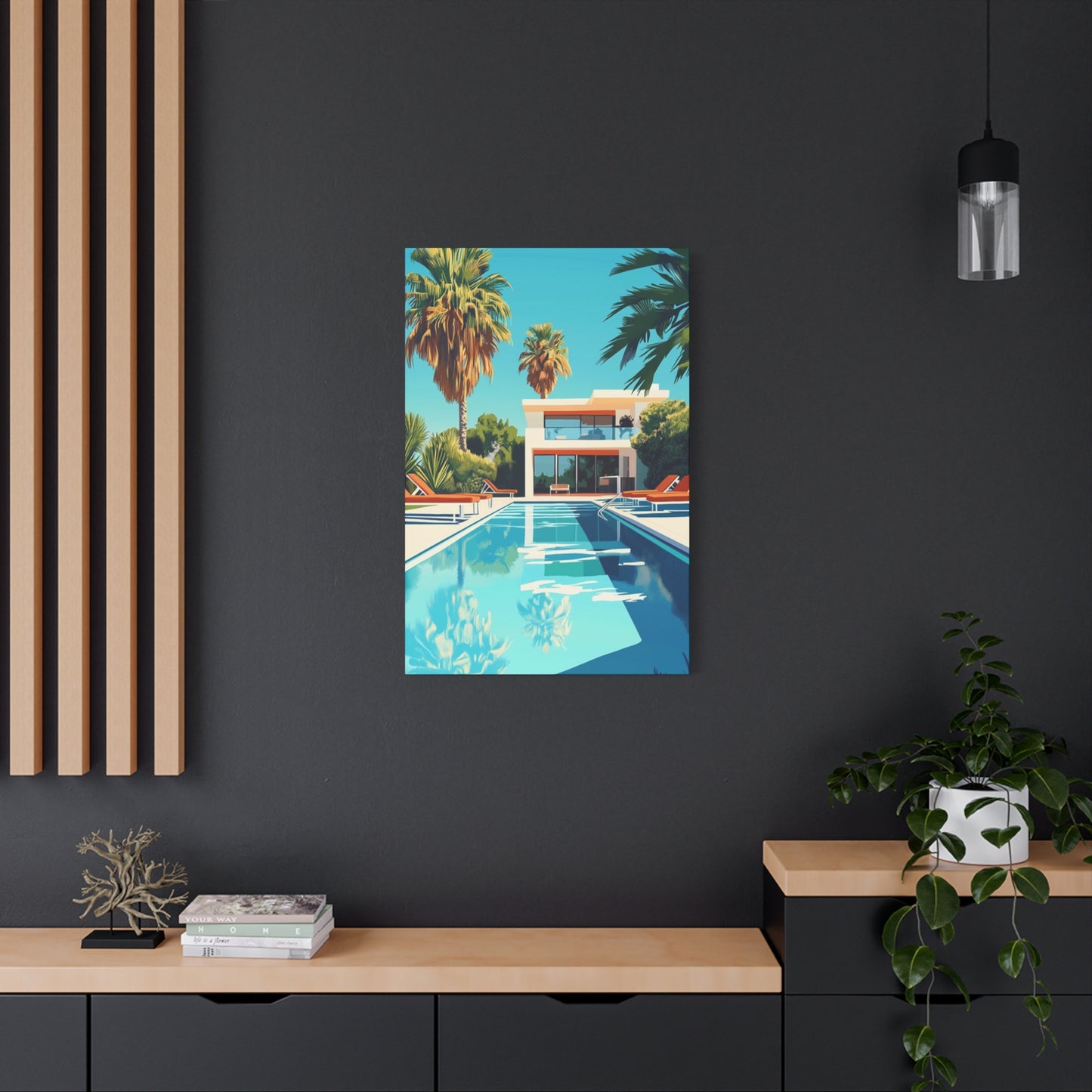 Long Swimming Pool In Resort Wall Art & Canvas Prints