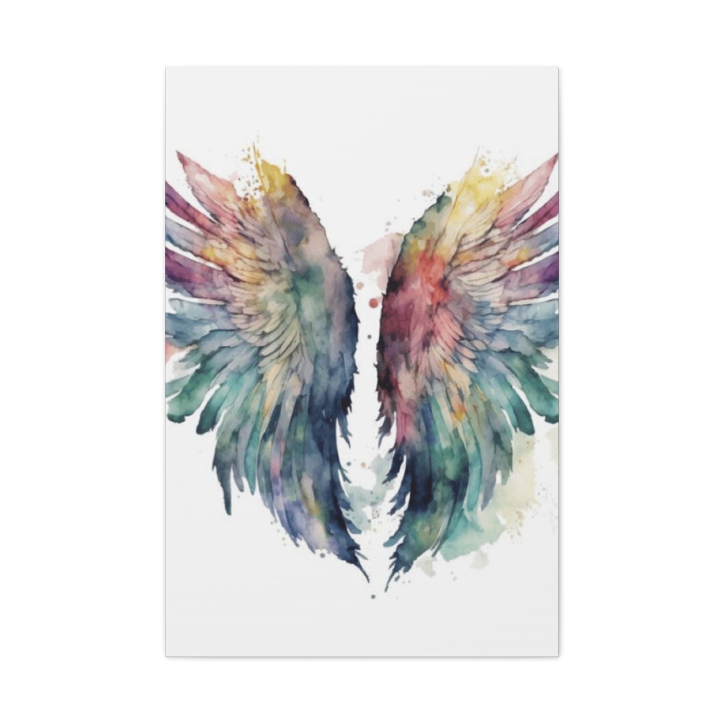 Colourful Paint Splash Angel Wings Wall Art & Canvas Prints