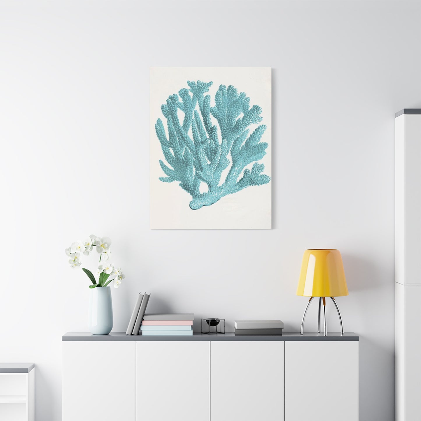 Blue Sea Herb Drawing Wall Art & Canvas Prints