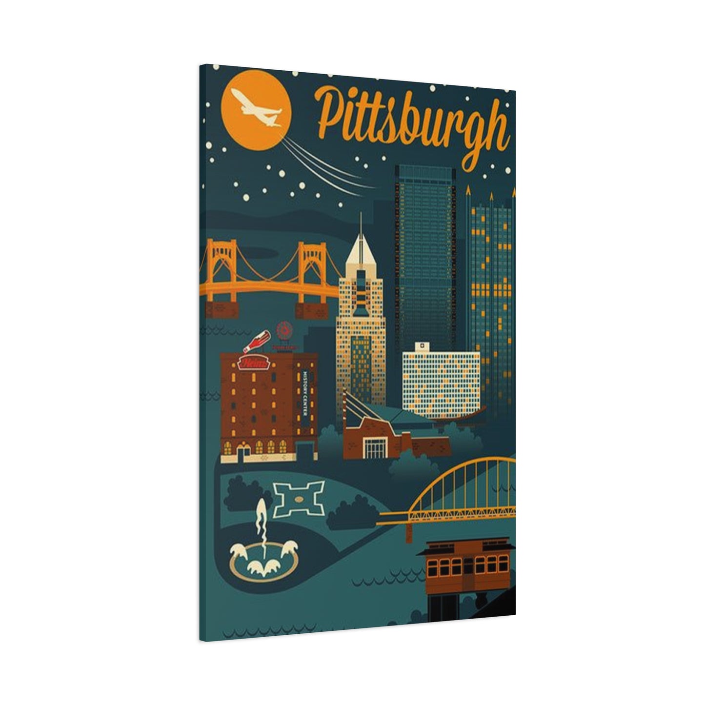 Pittsburgh Skyscraper Poster Wall Art & Canvas Prints