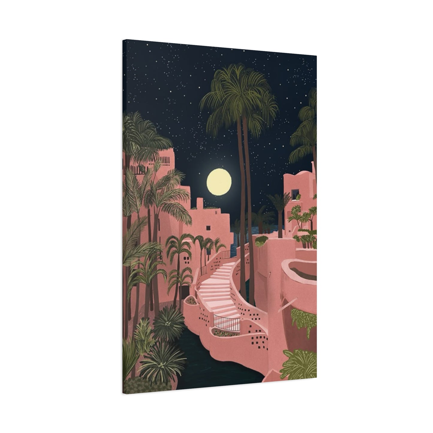 Pink Resort In Spain Wall Art & Canvas Prints