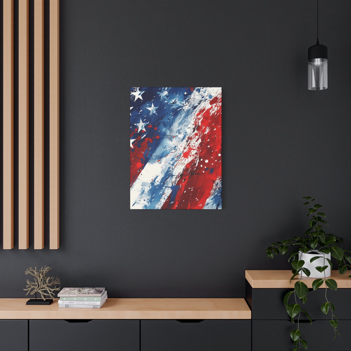 Abstract American Flag Painting Wall Art & Canvas Prints