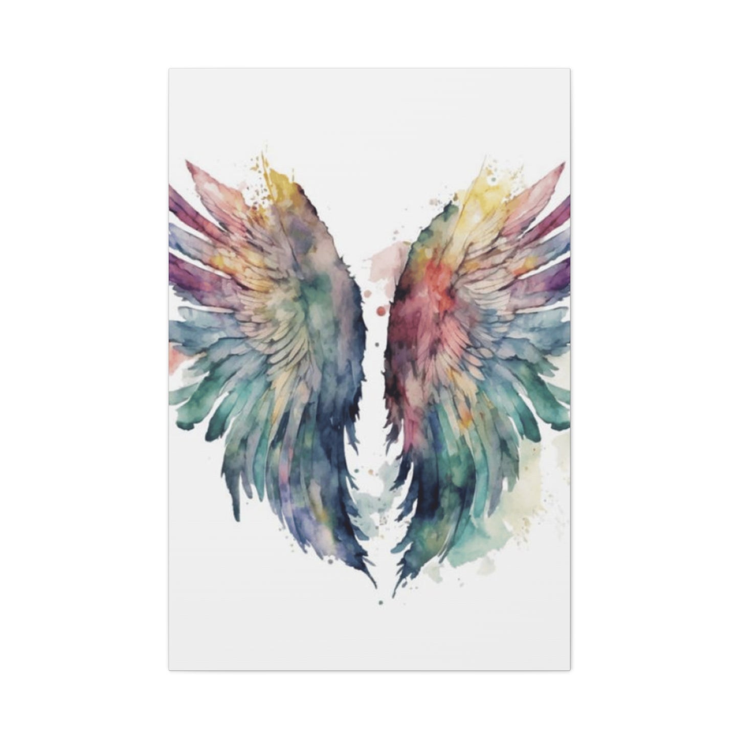 Colourful Paint Splash Angel Wings Wall Art & Canvas Prints