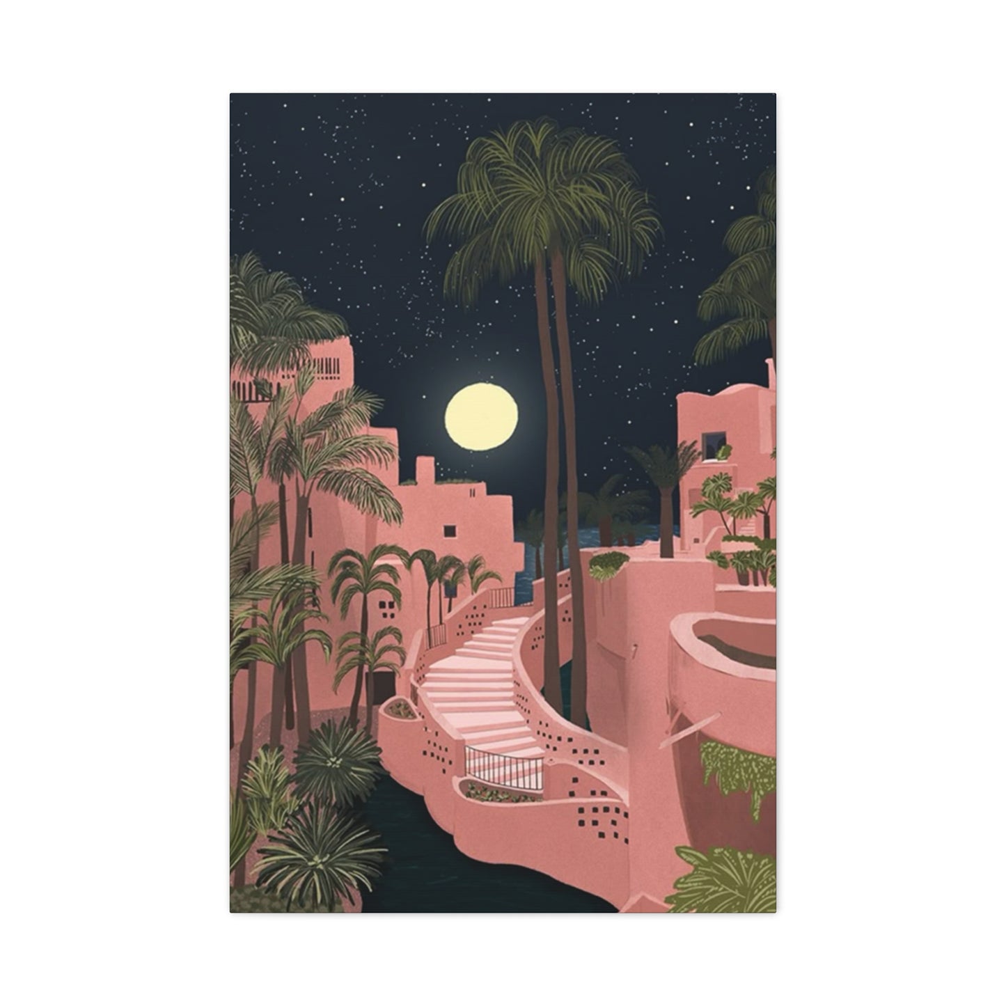 Pink Resort In Spain Wall Art & Canvas Prints