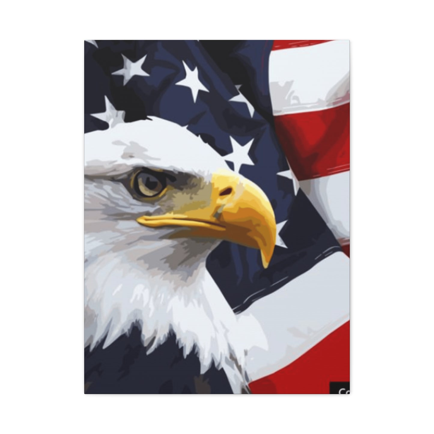 Eagle and American Flag Wall Art & Canvas Prints