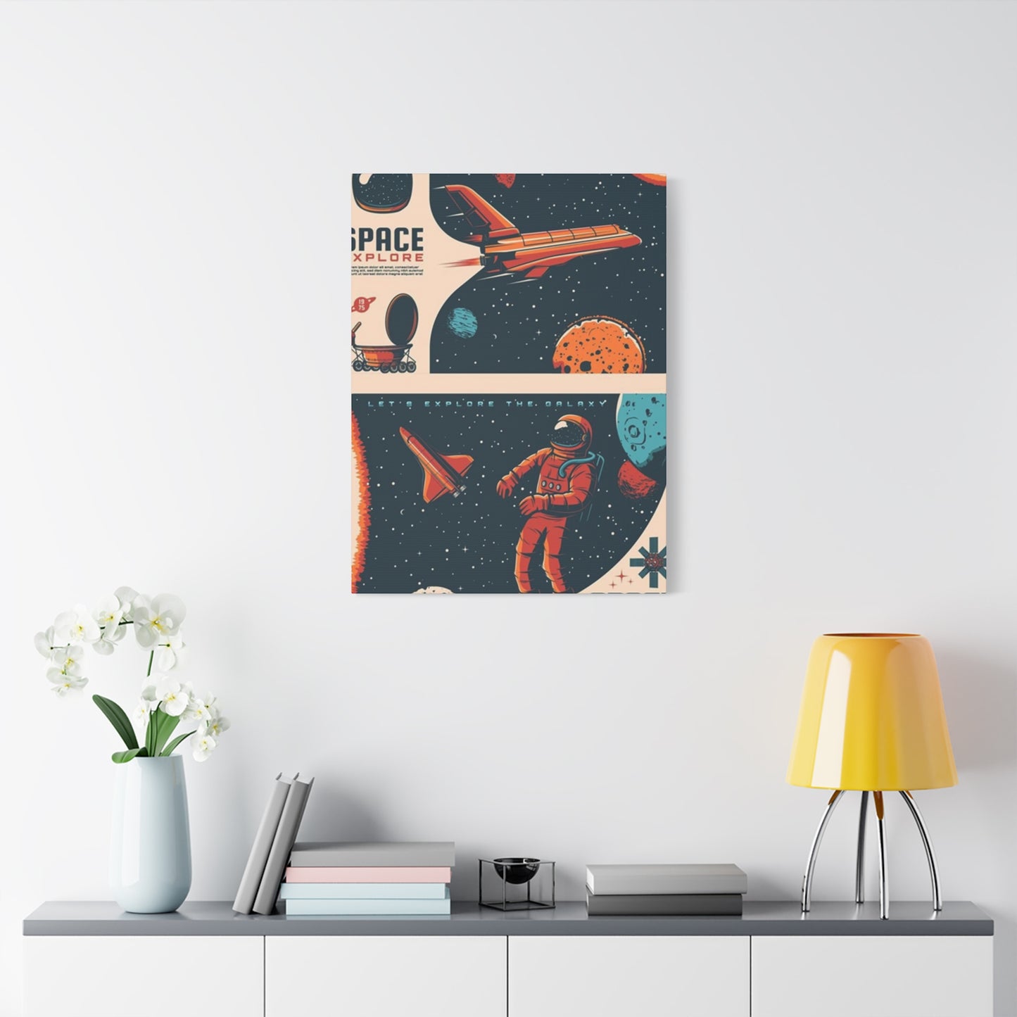 Space Explore Adventure Poster Wall Art & Canvas Prints