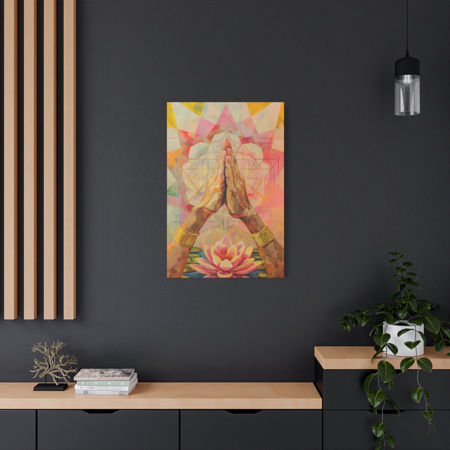 Namaste Gesture Painting Wall Art & Canvas Prints