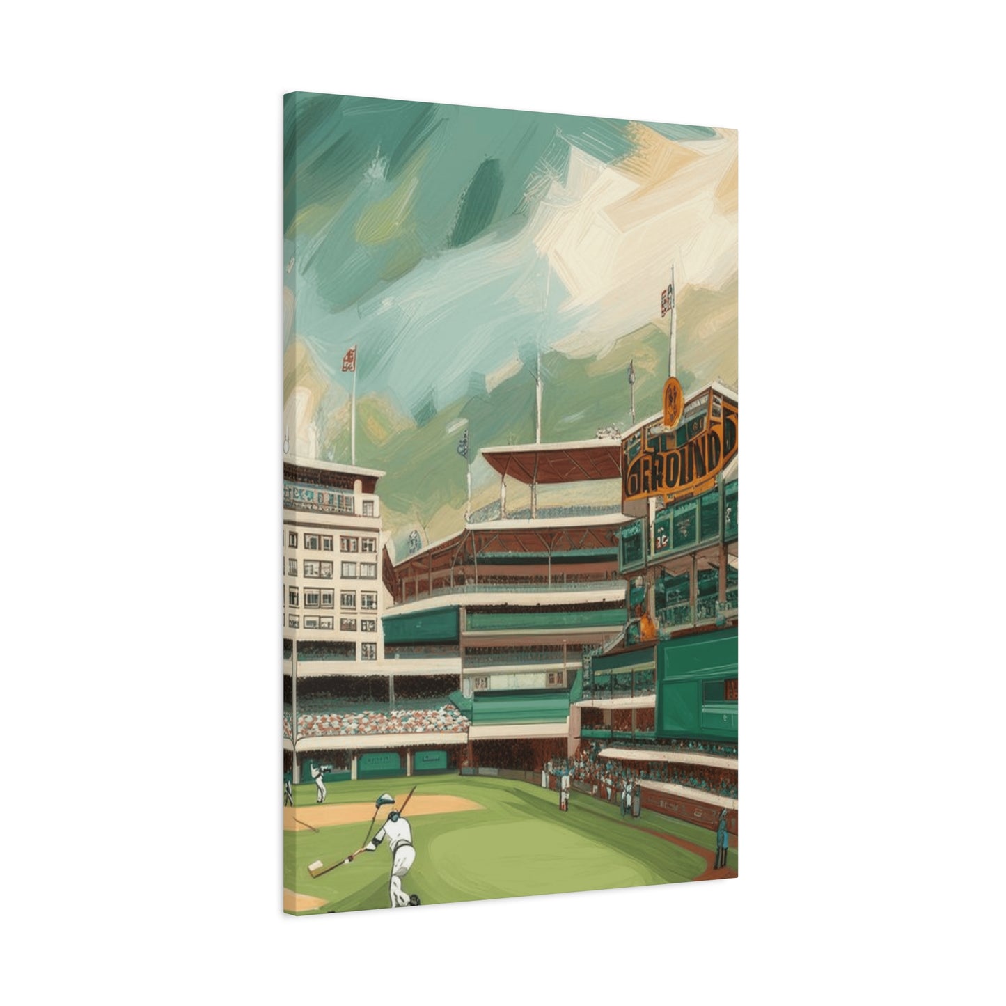 Baseball Game Painting Wall Art & Canvas Prints