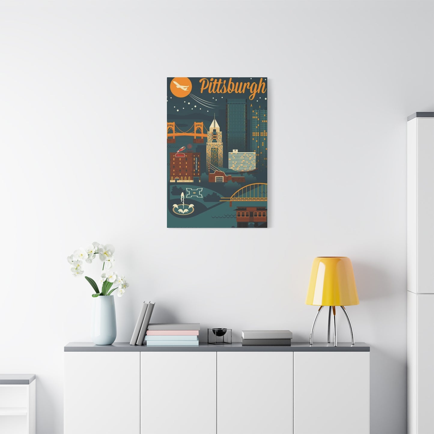 Pittsburgh Skyscraper Poster Wall Art & Canvas Prints
