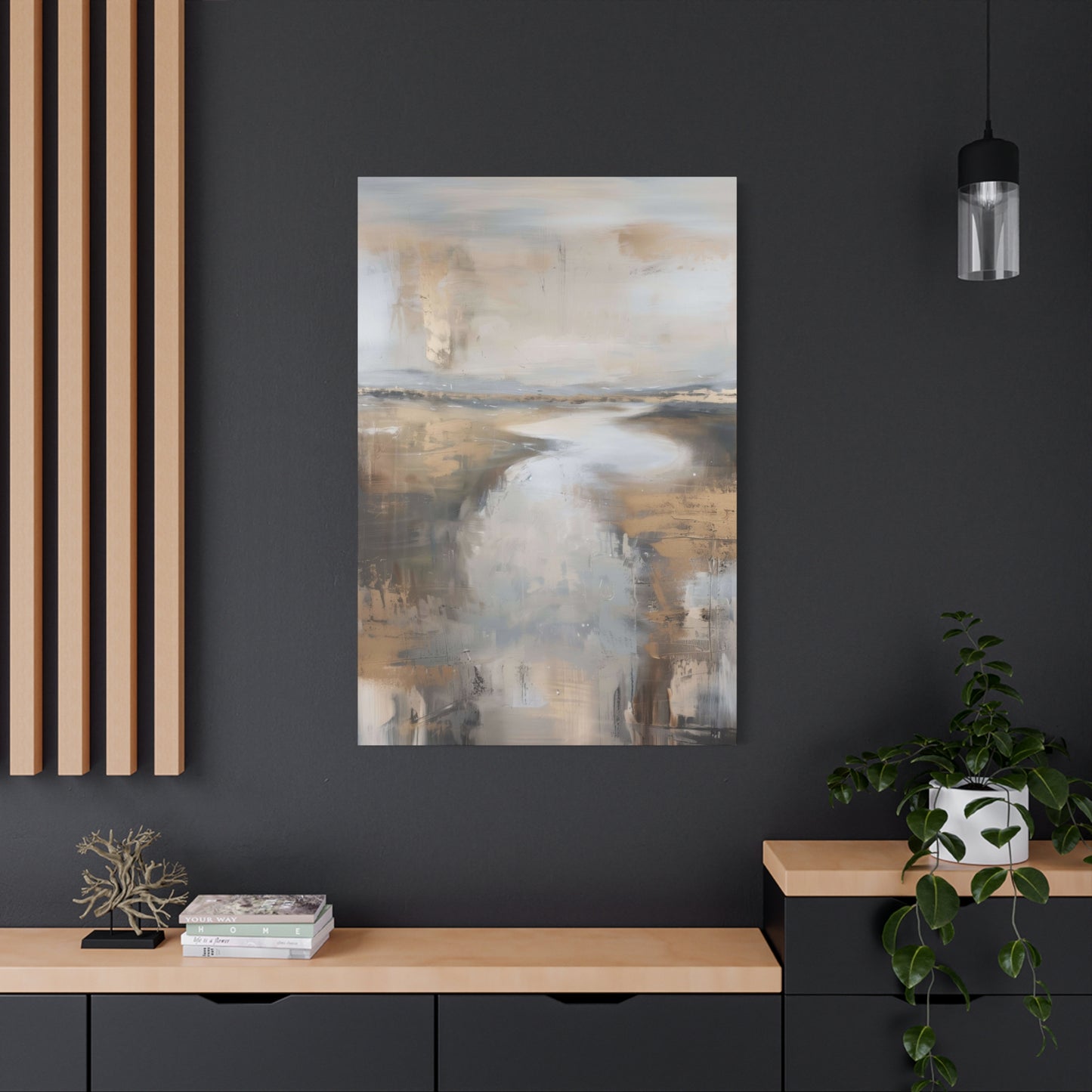 Golden Riverbank Earthy Wall Art & Canvas Prints
