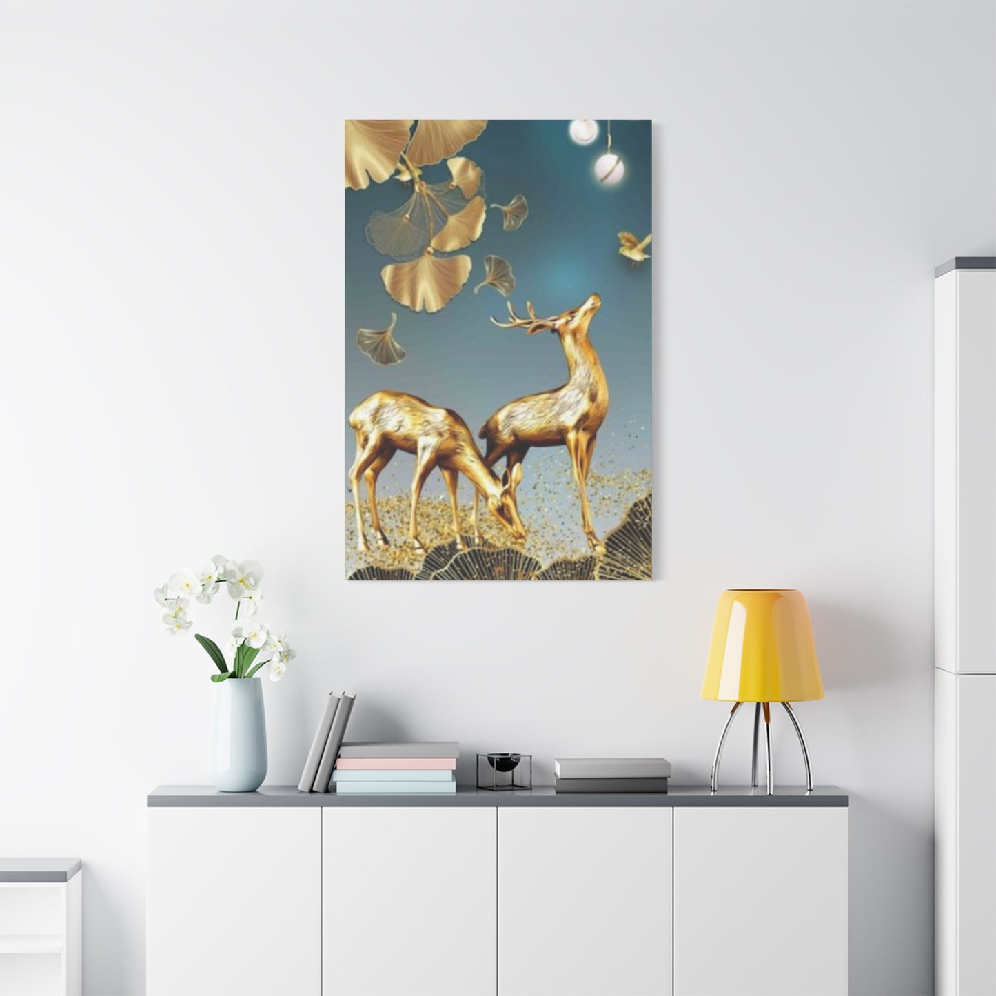 Golden Deer Wall Art & Canvas Prints