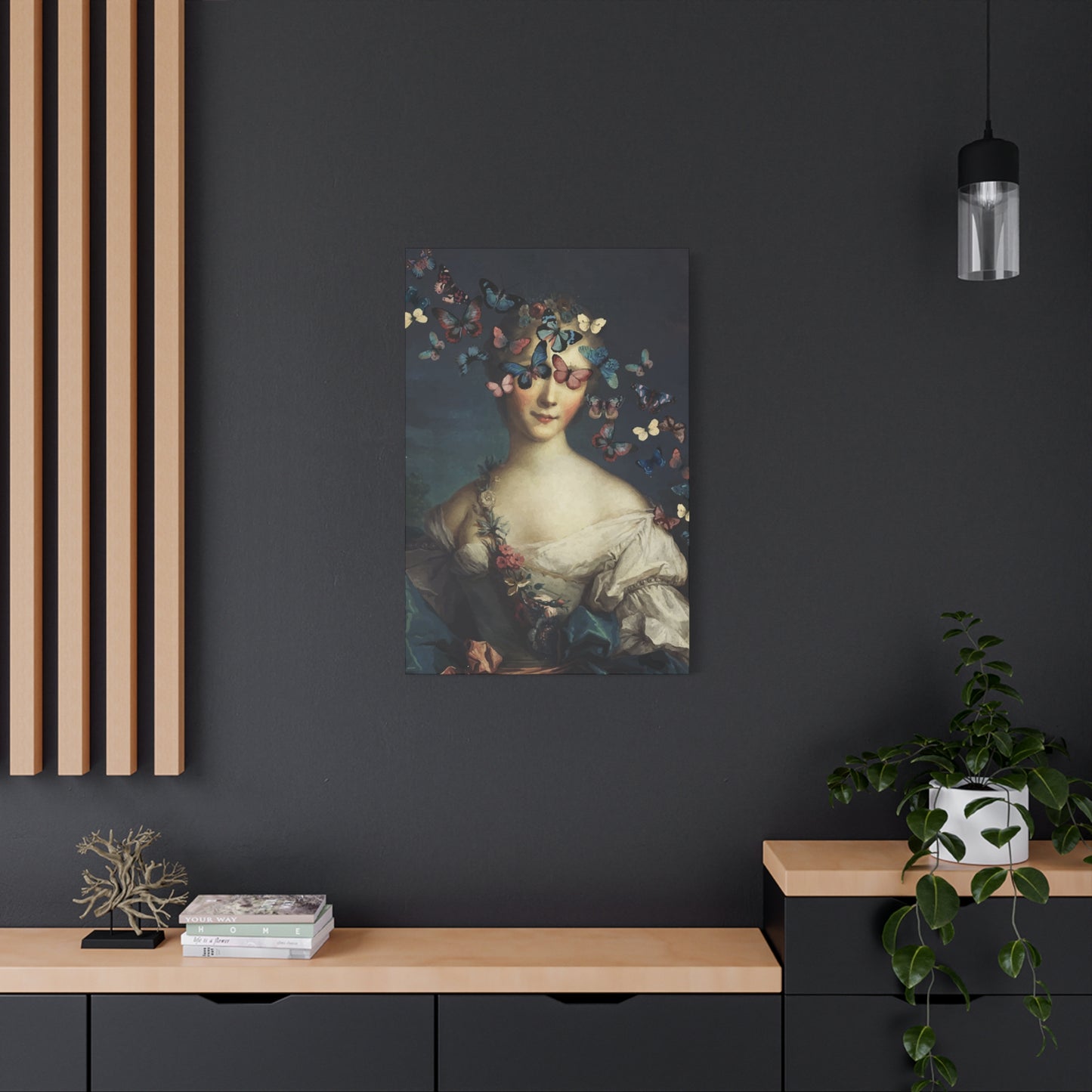 Beautiful Girl With Butterflies Wall Art & Canvas Prints
