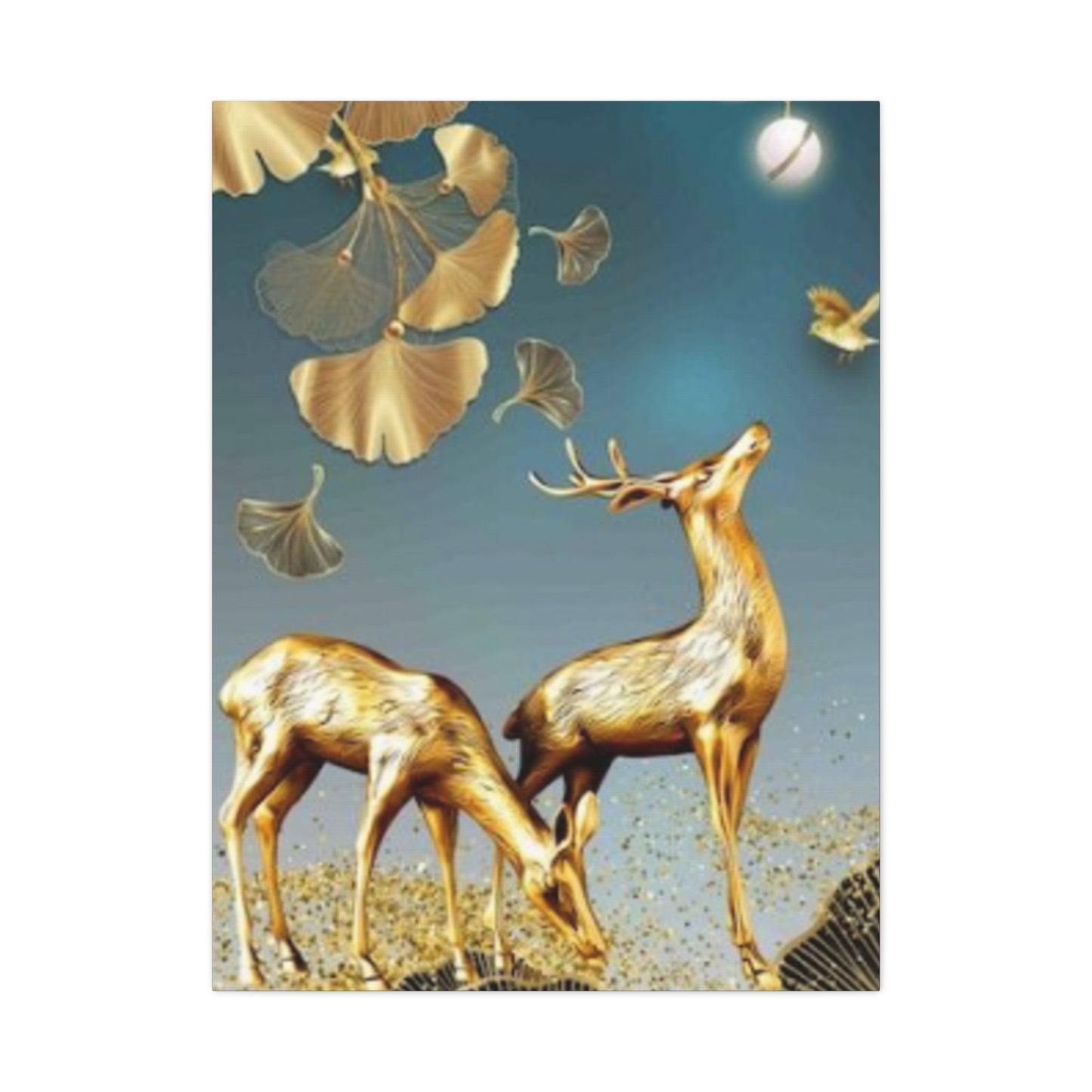 Golden Deer Wall Art & Canvas Prints