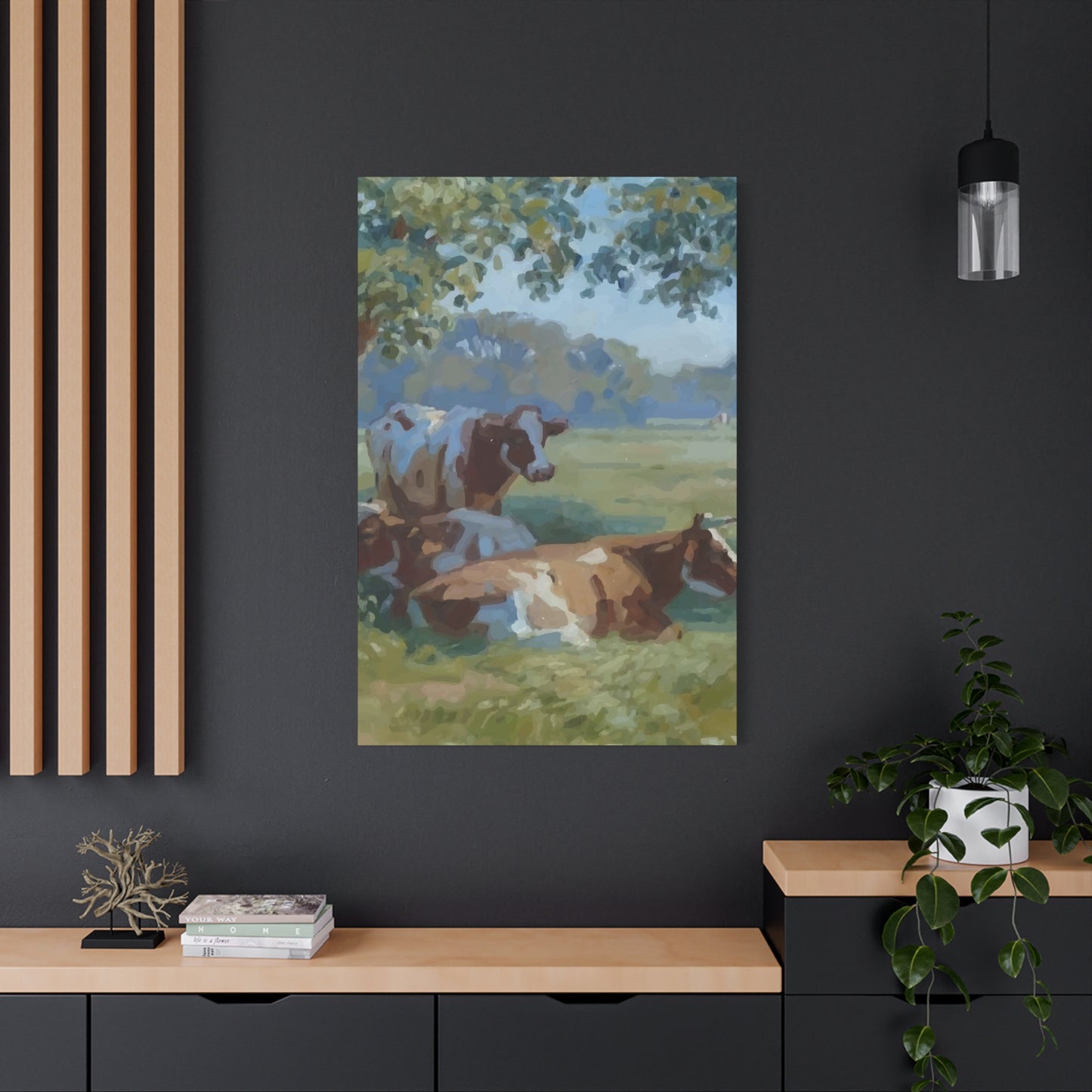 Cow Eat Grass Wall Art & Canvas Prints