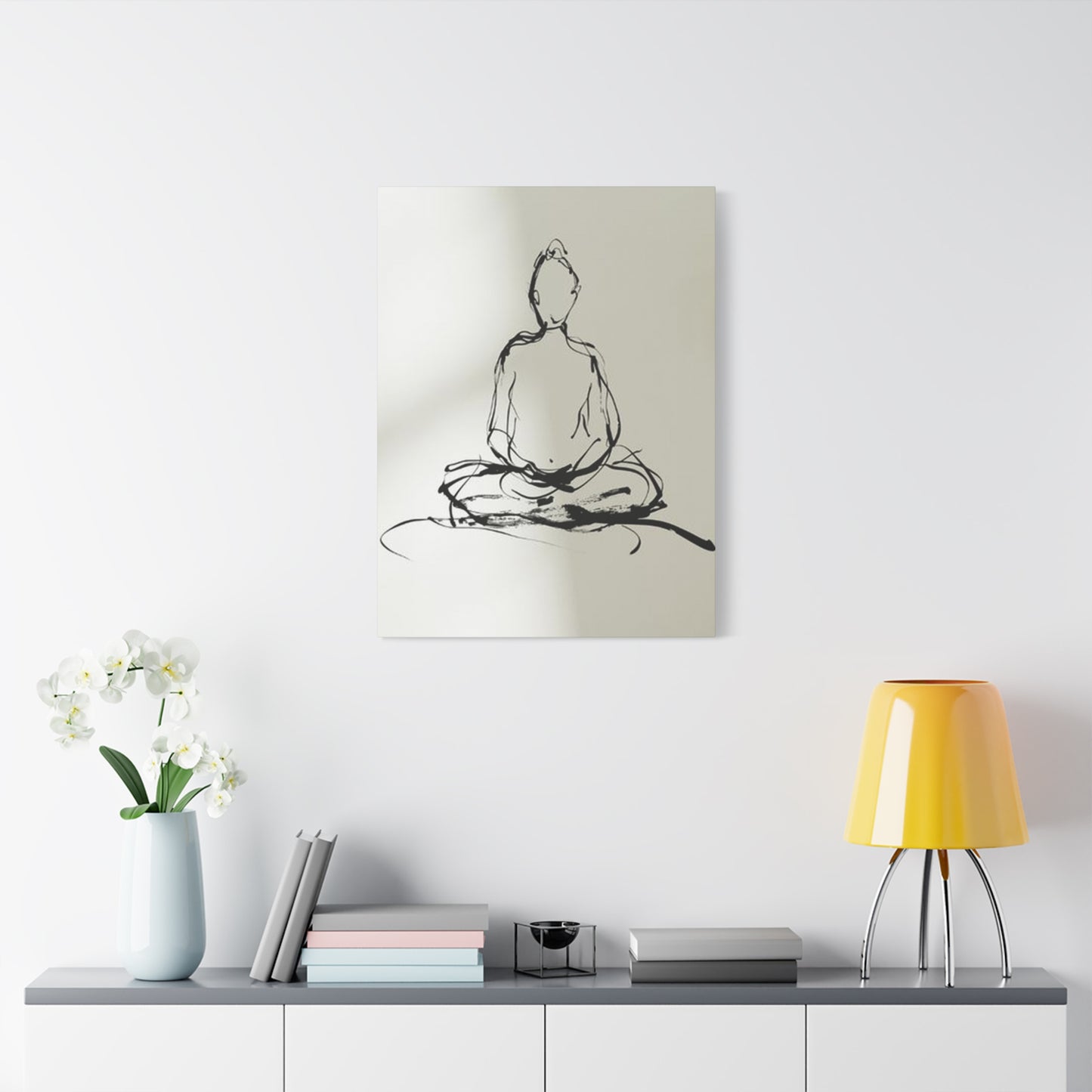 Buddha Yoga Drawing Wall Art & Canvas Prints