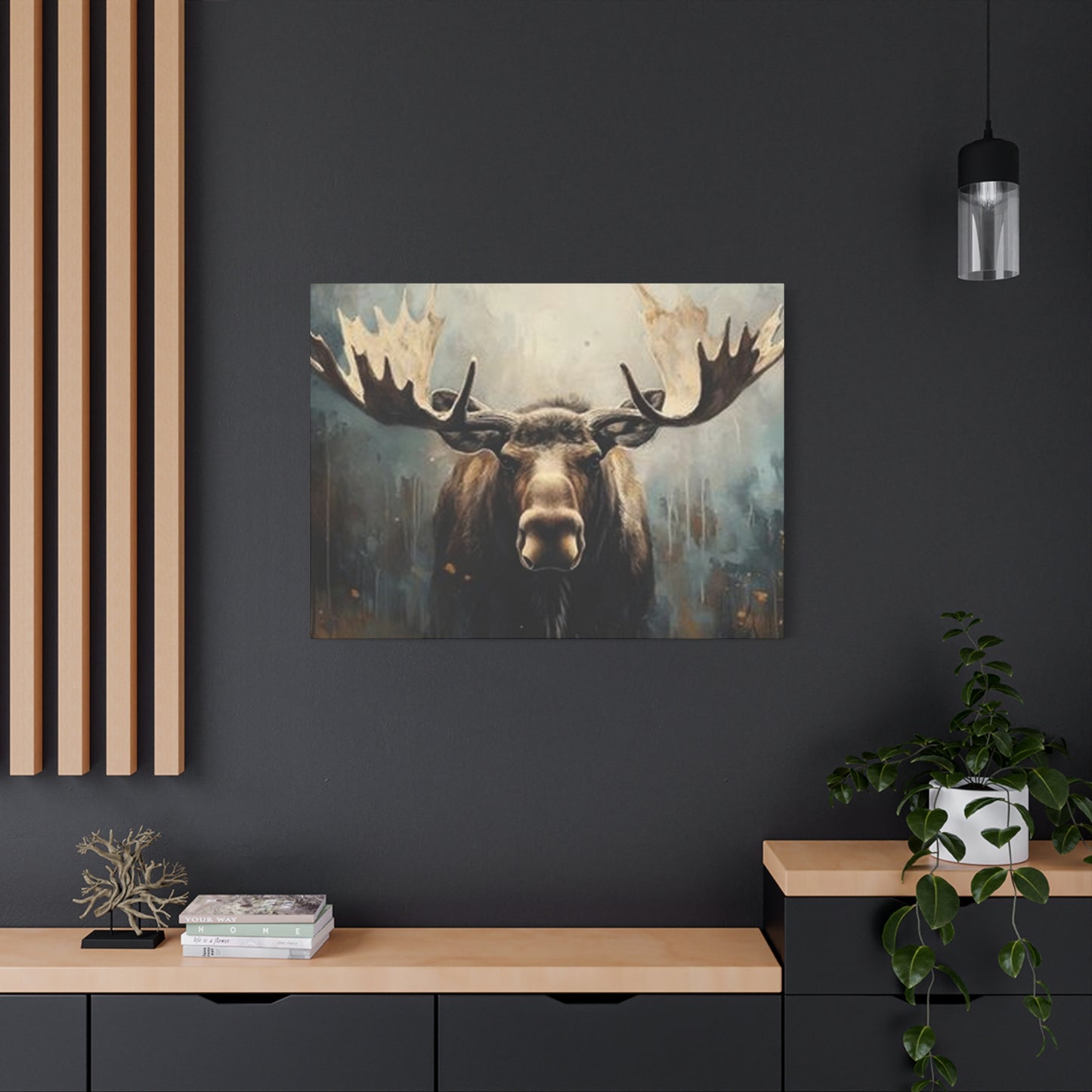 Large Moose Painting Wall Art & Canvas Prints
