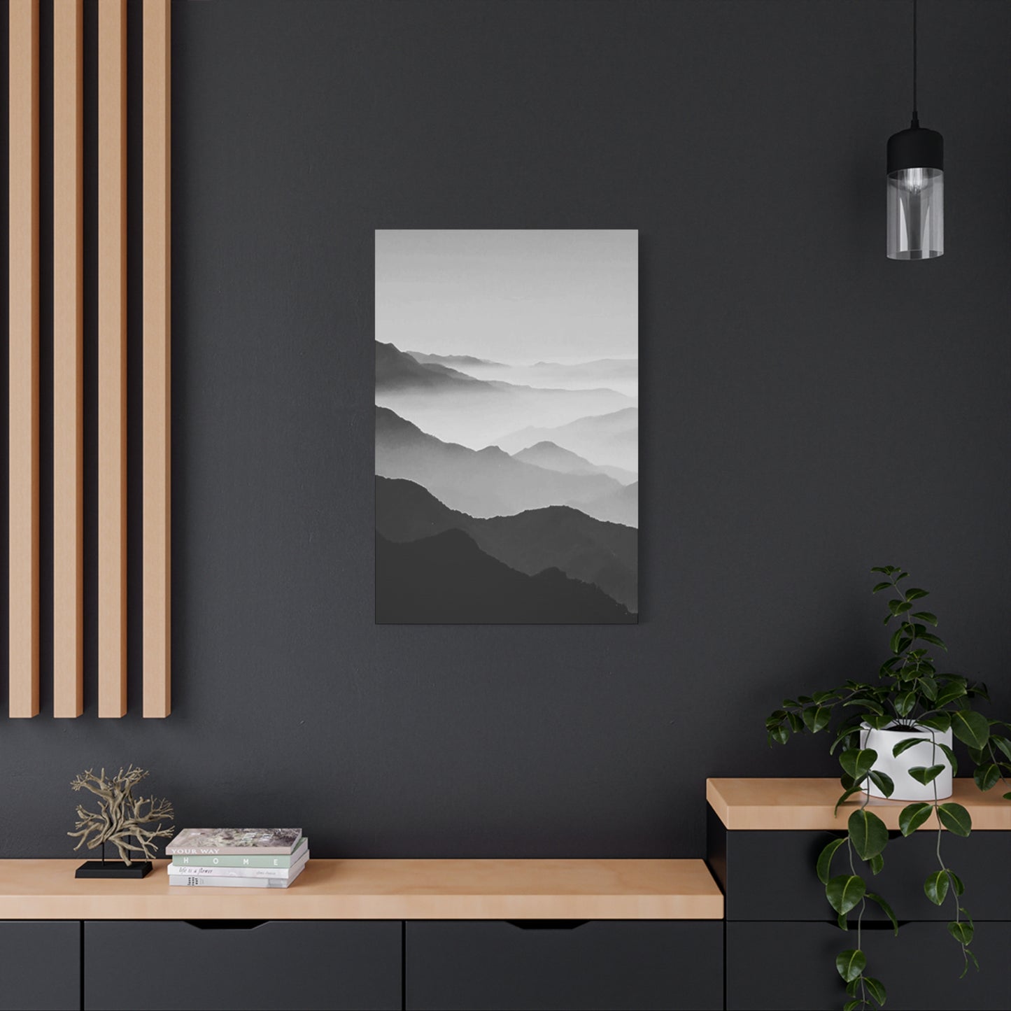 Black & White Mountains Wall Art & Canvas Prints