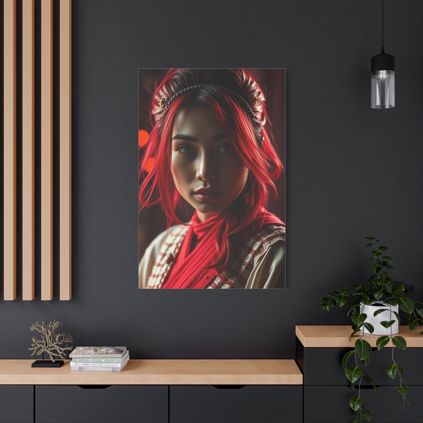 Vermilion Symphony Canvas Wall Art & Canvas Print