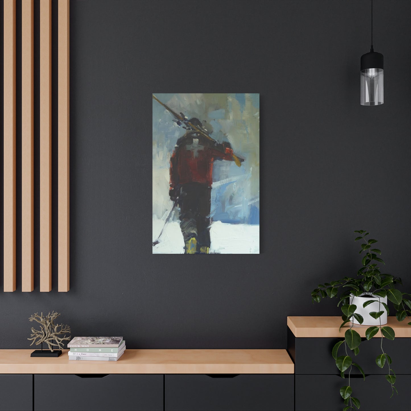 Skiing Man With Skies Wall Art & Canvas Prints