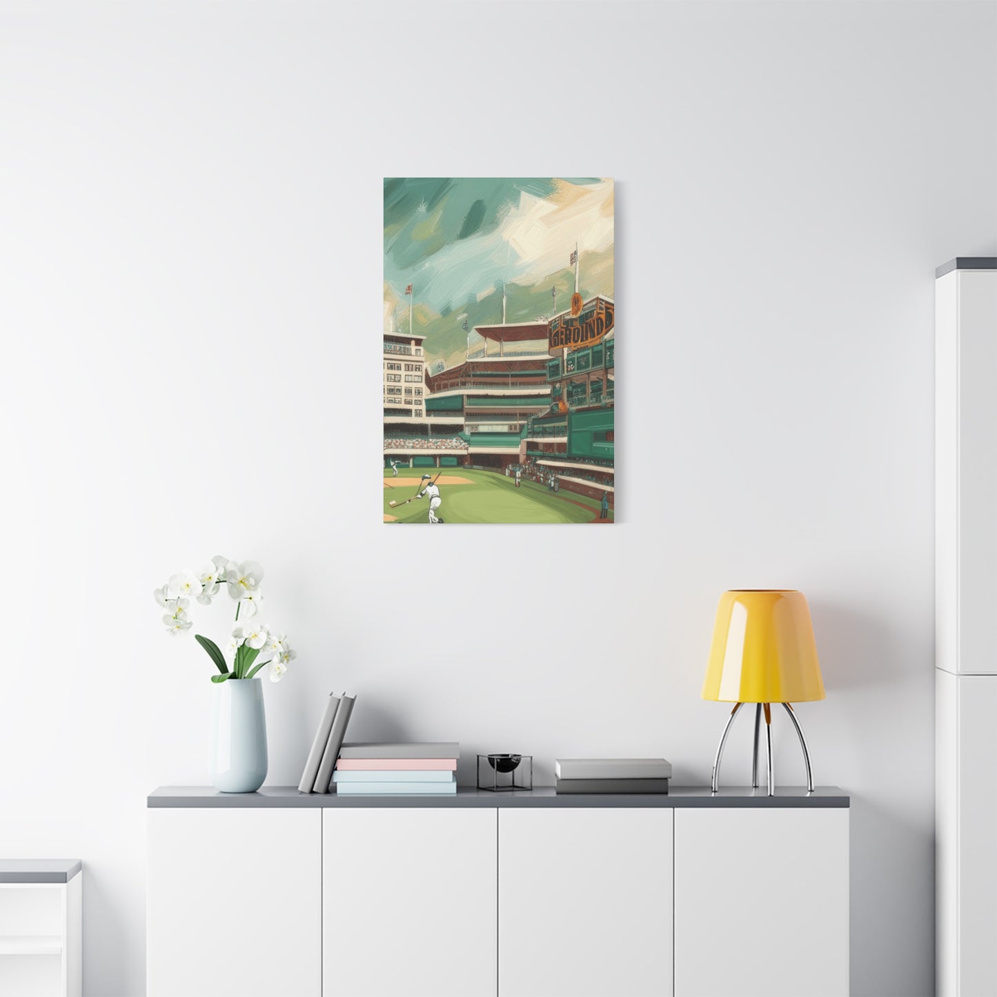 Baseball Game Painting Wall Art & Canvas Prints