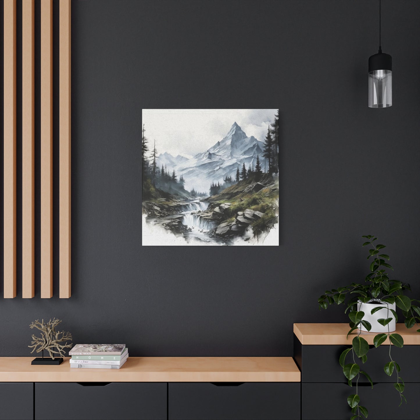 River flowing from Mountains Wall Art & Canvas Prints
