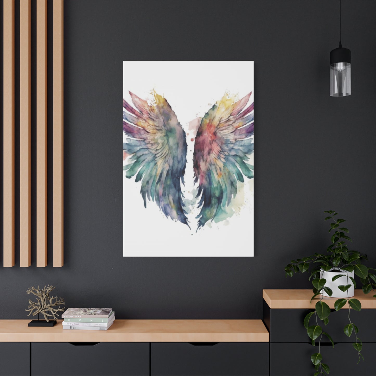 Colourful Paint Splash Angel Wings Wall Art & Canvas Prints