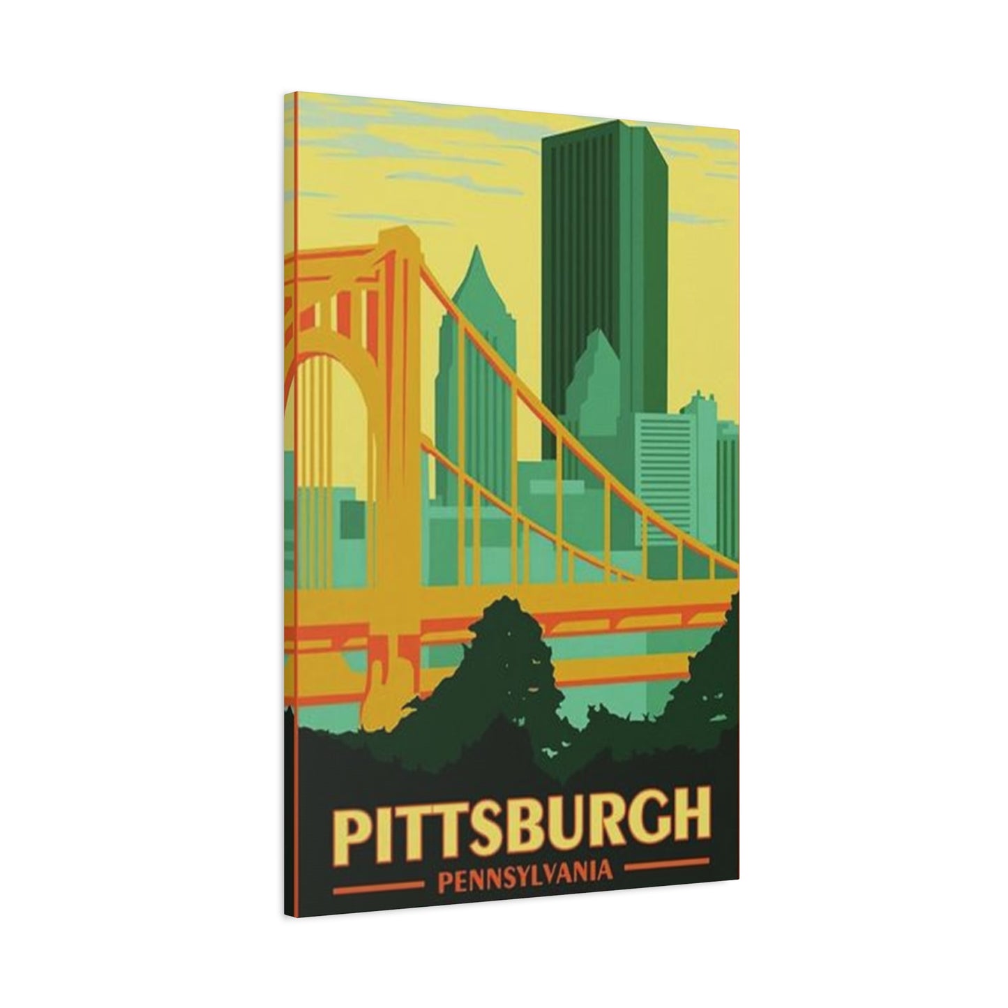 Steel Bridge Pittsburgh Poster Wall Art & Canvas Prints