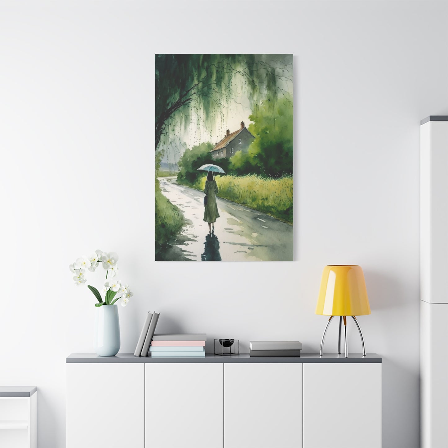 Girl In Rain Wall Art & Canvas Prints