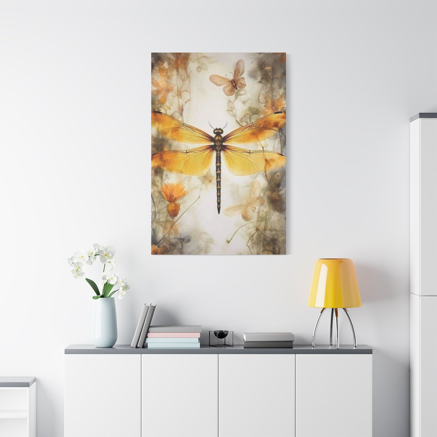 Light Brown Wing Dragonfly Wall Art & Canvas Prints