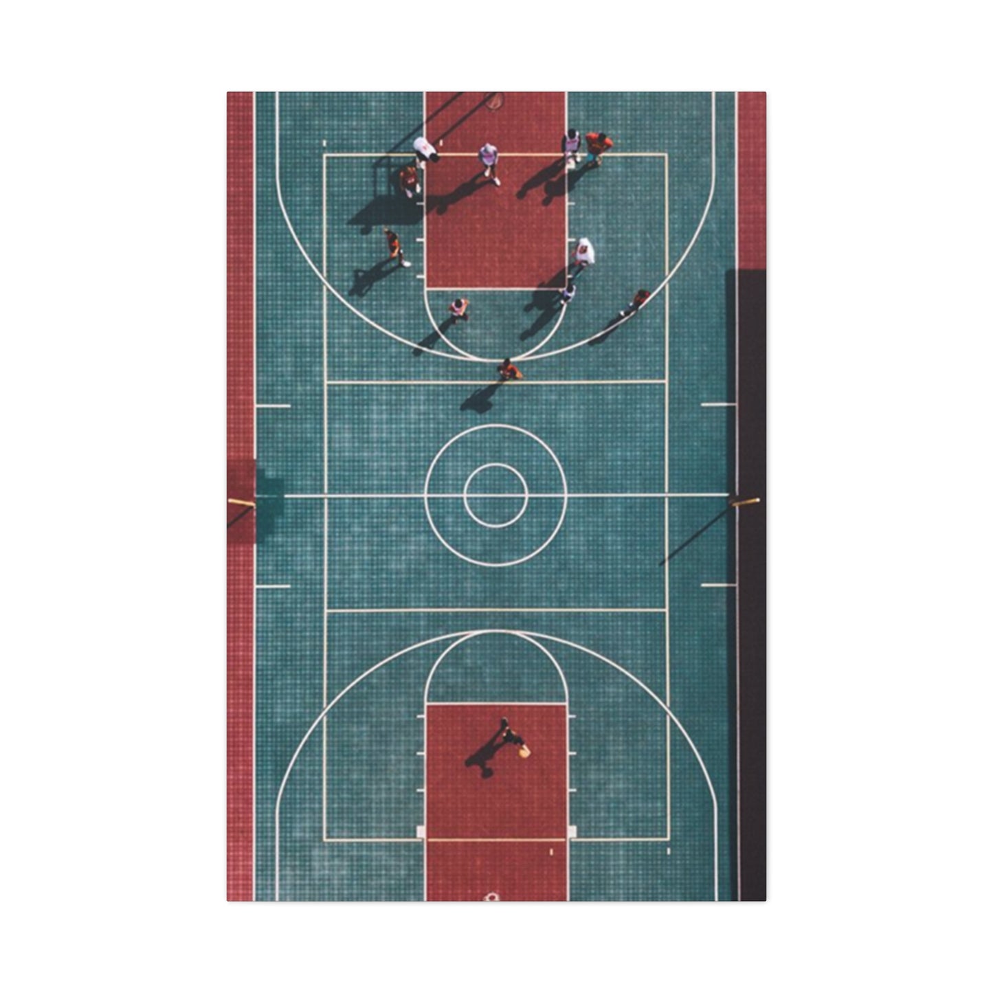 Basketball Court Top View Wall Art & Canvas Prints