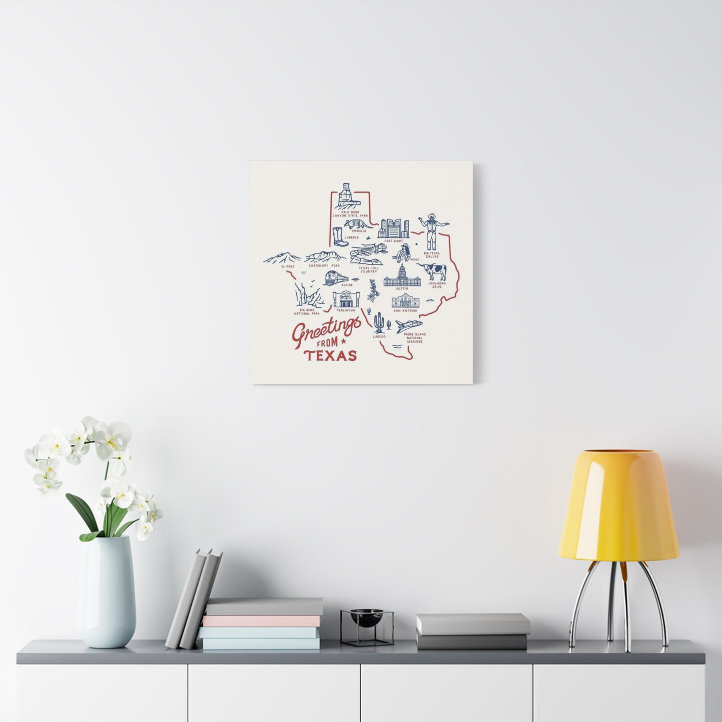 Greeting From Texas Poster Wall Art & Canvas Prints