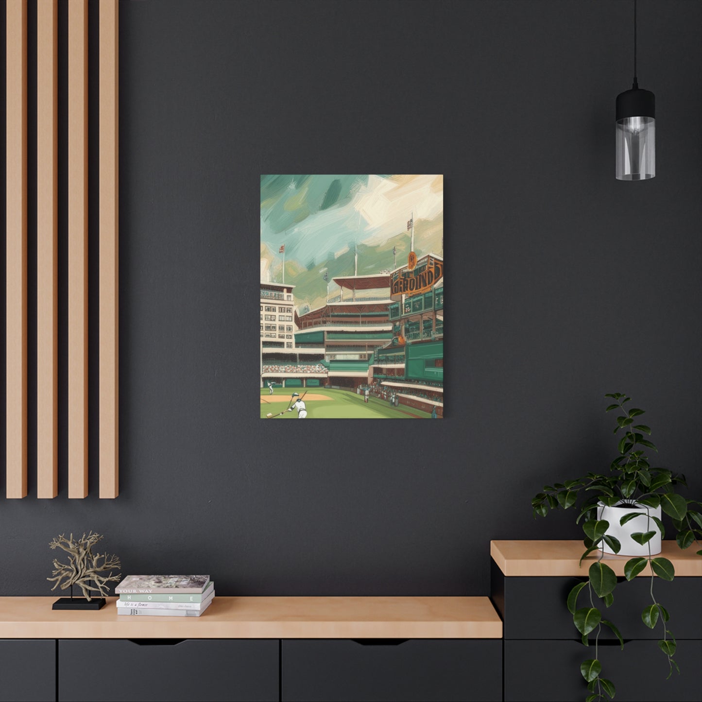 Baseball Game Painting Wall Art & Canvas Prints
