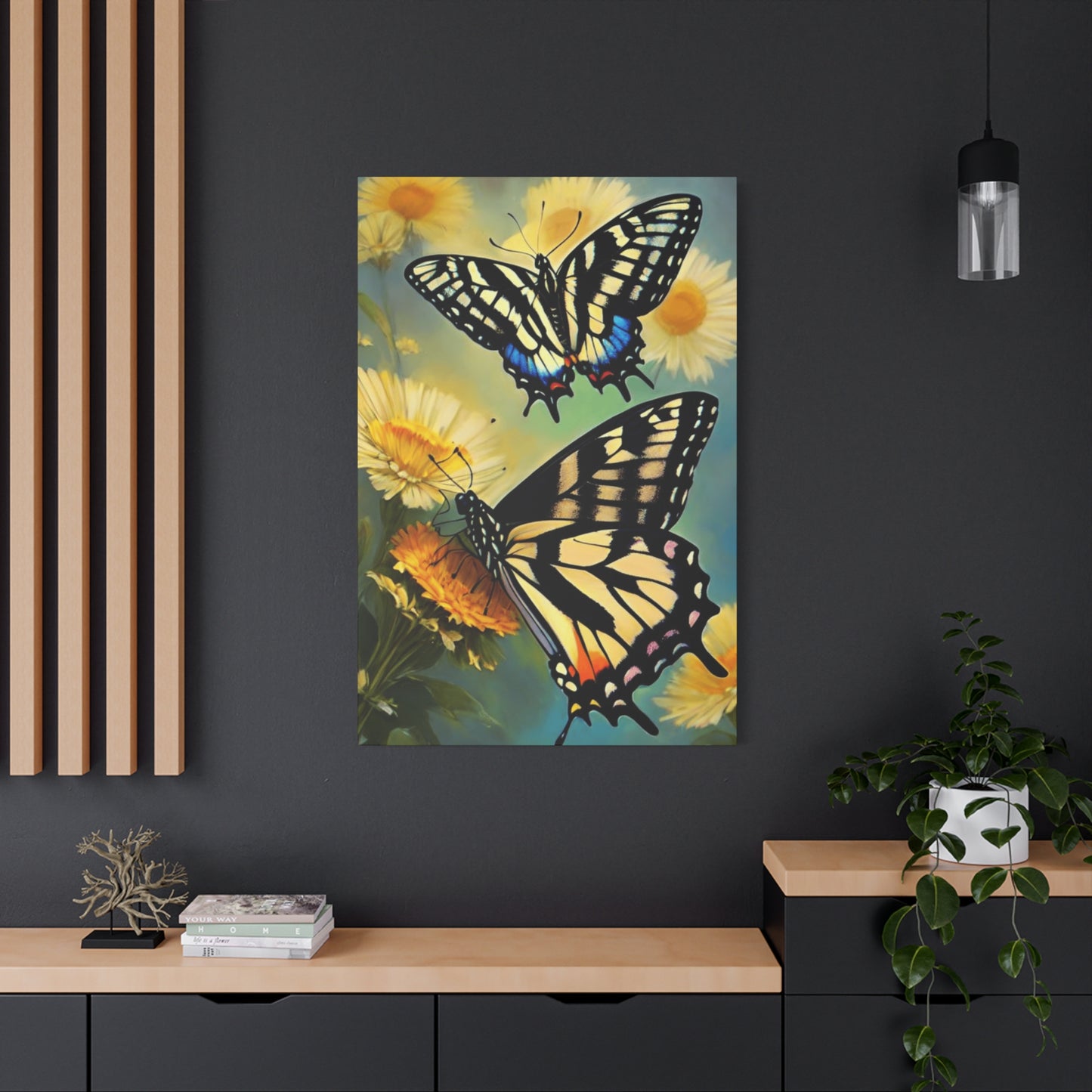Butterflies on Sunflower Wall Art & Canvas Prints