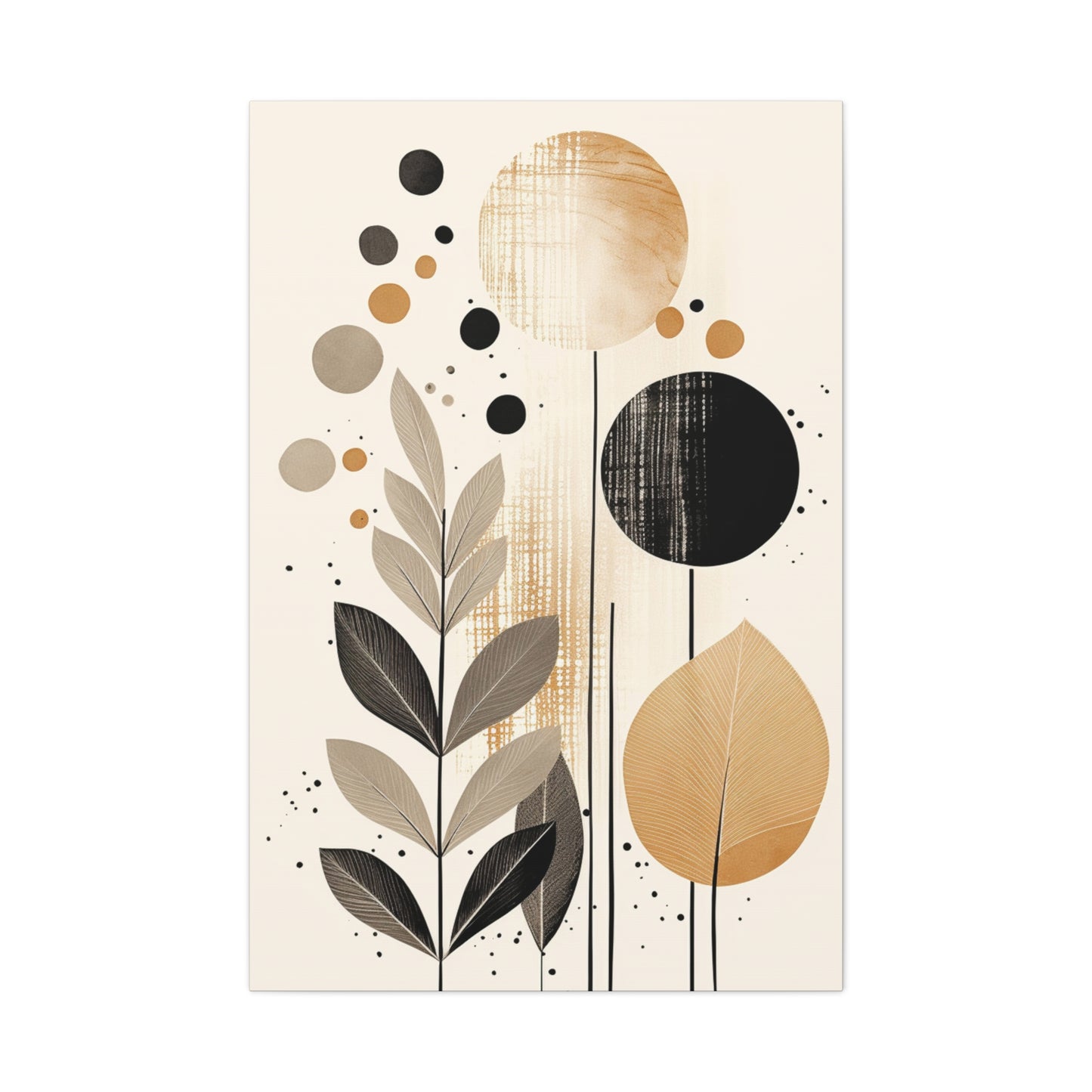 Plant With Black Circles Deco Wall Art & Canvas Prints