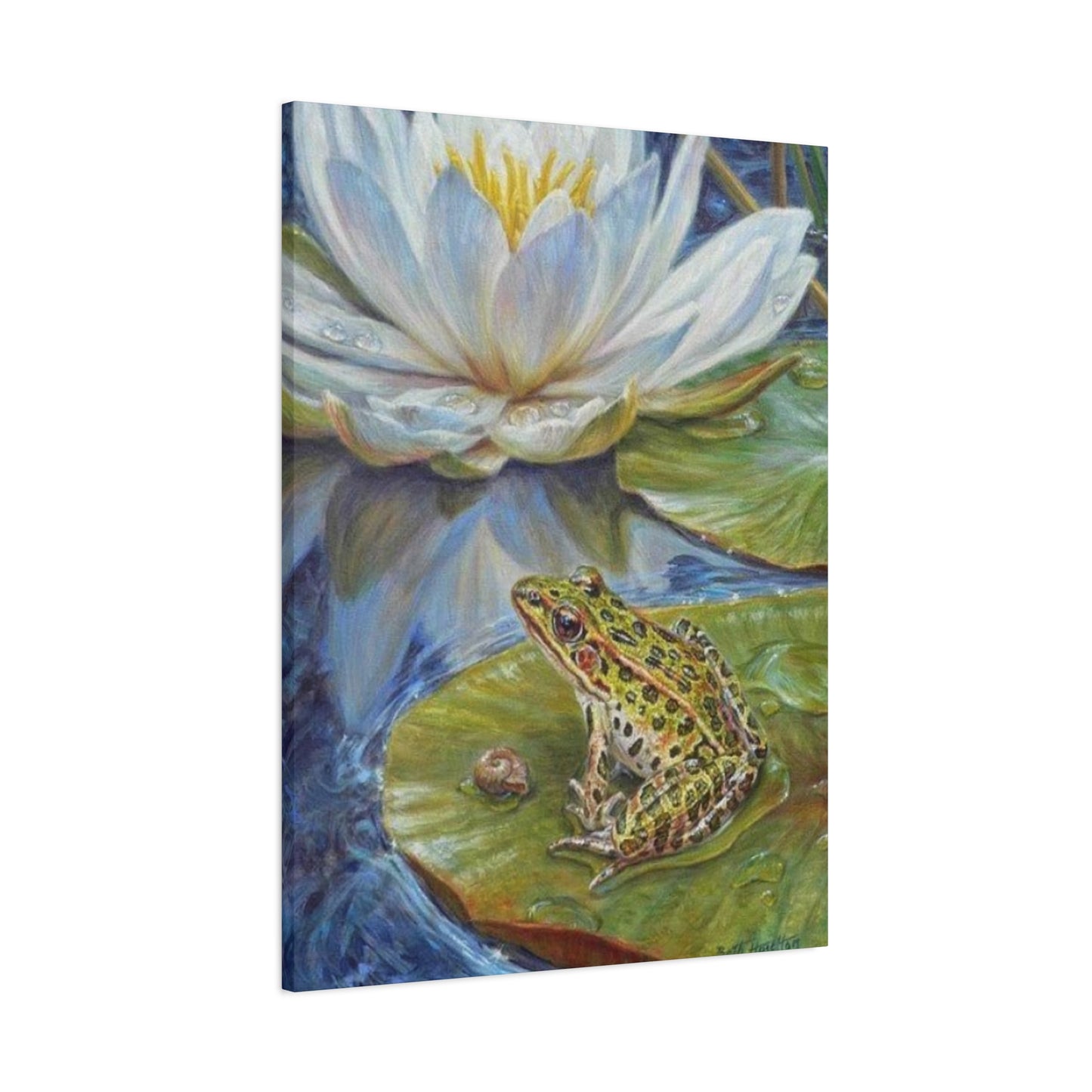 Frog in Pond Wall Art & Canvas Prints