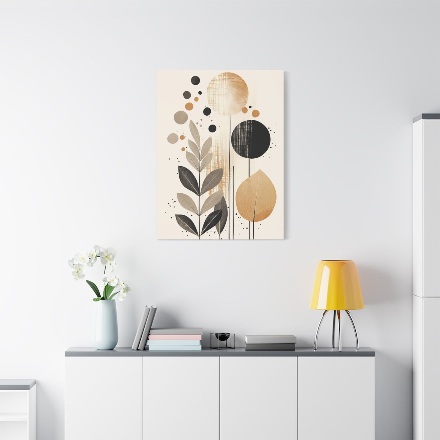 Plant With Black Circles Deco Wall Art & Canvas Prints