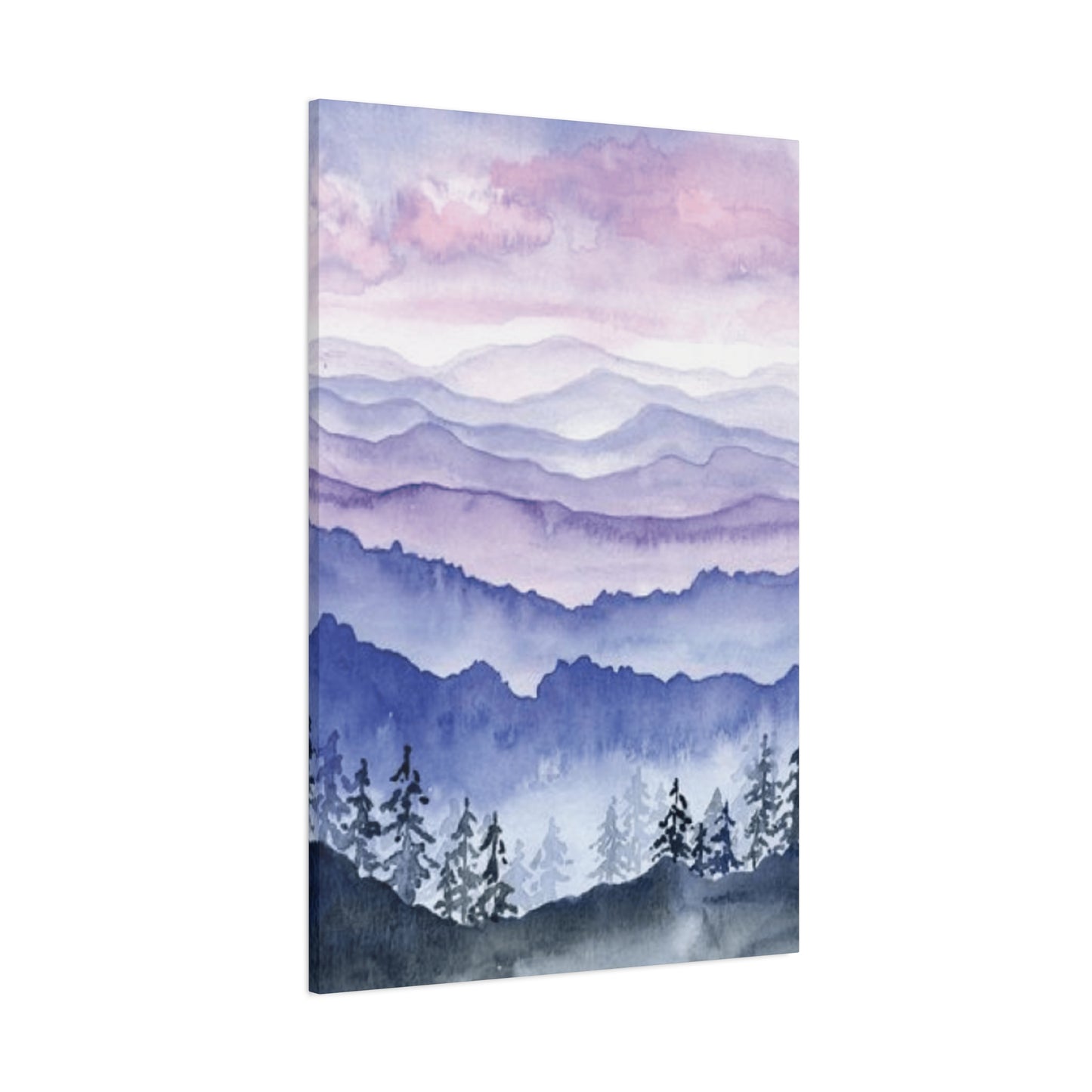 Blue and Purple Mountain Ridges Wall Art & Canvas Prints
