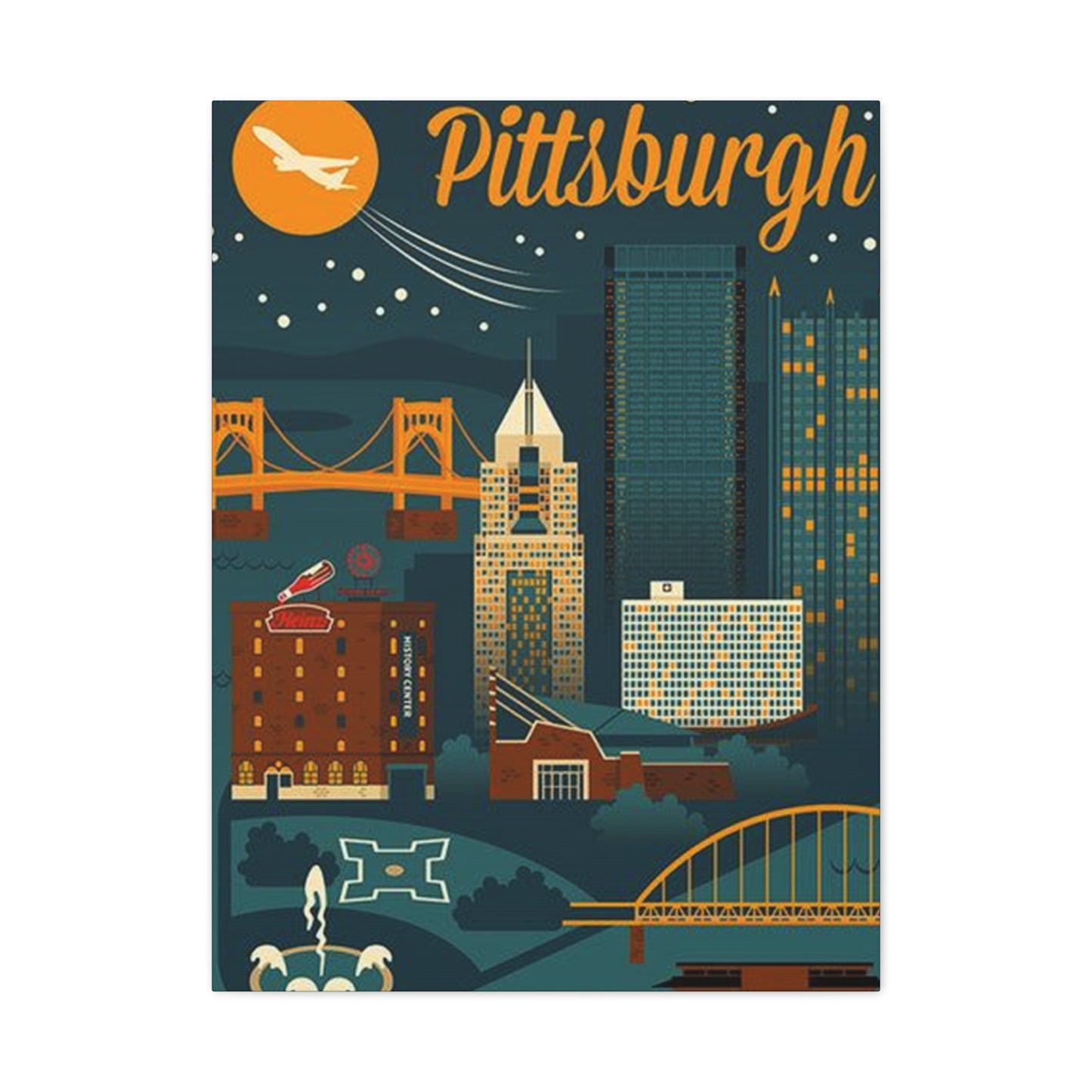 Pittsburgh Skyscraper Poster Wall Art & Canvas Prints
