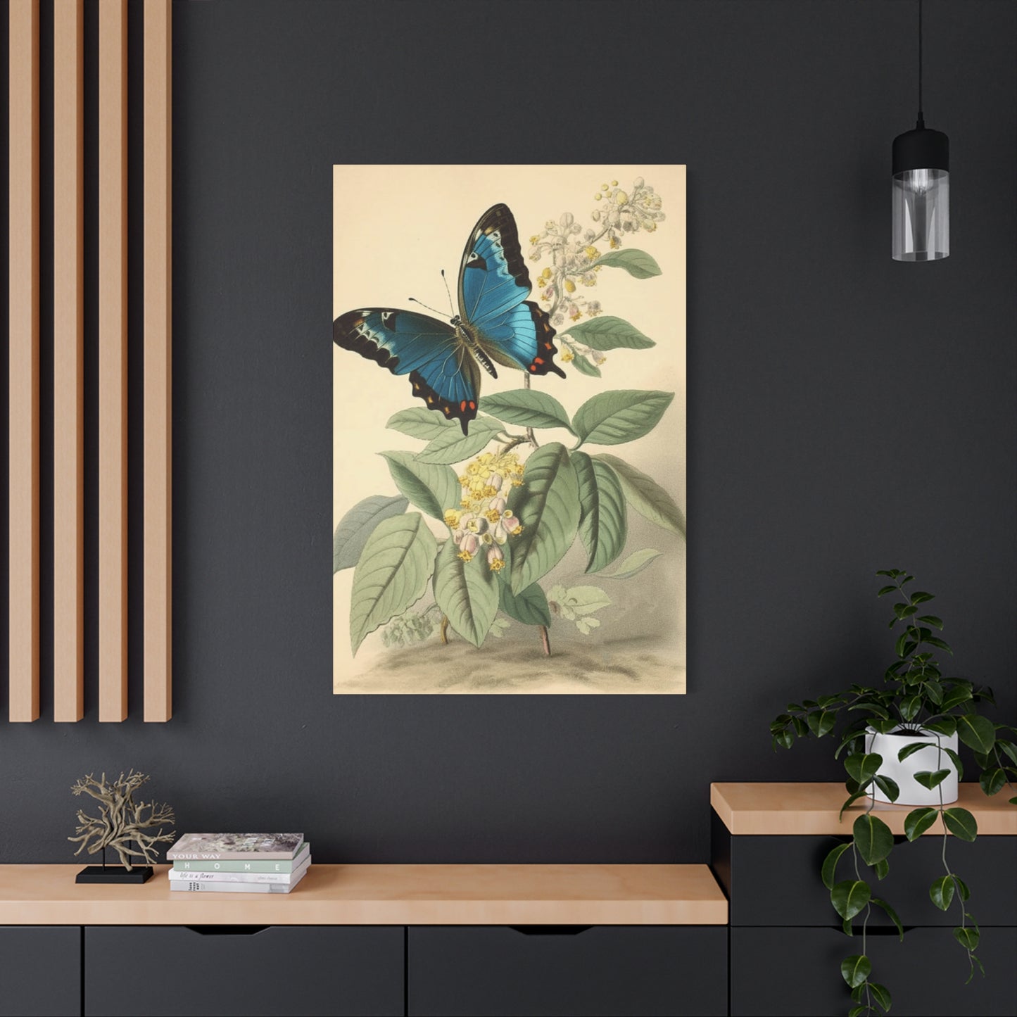 Butterfly on Brown Background Wall Art & Canvas Prints
