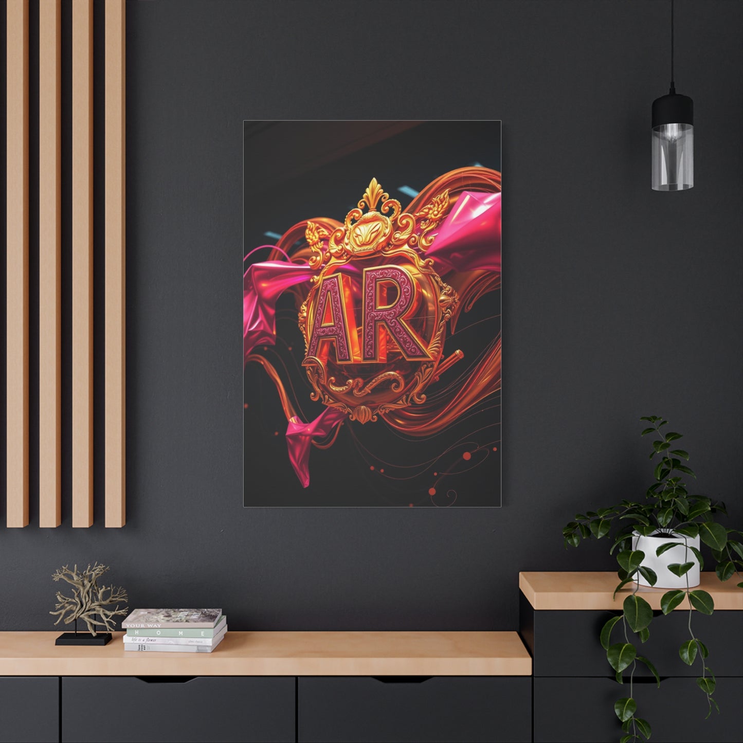 Supreme Art Collection Gold & Pink Wall Art & Canvas Print