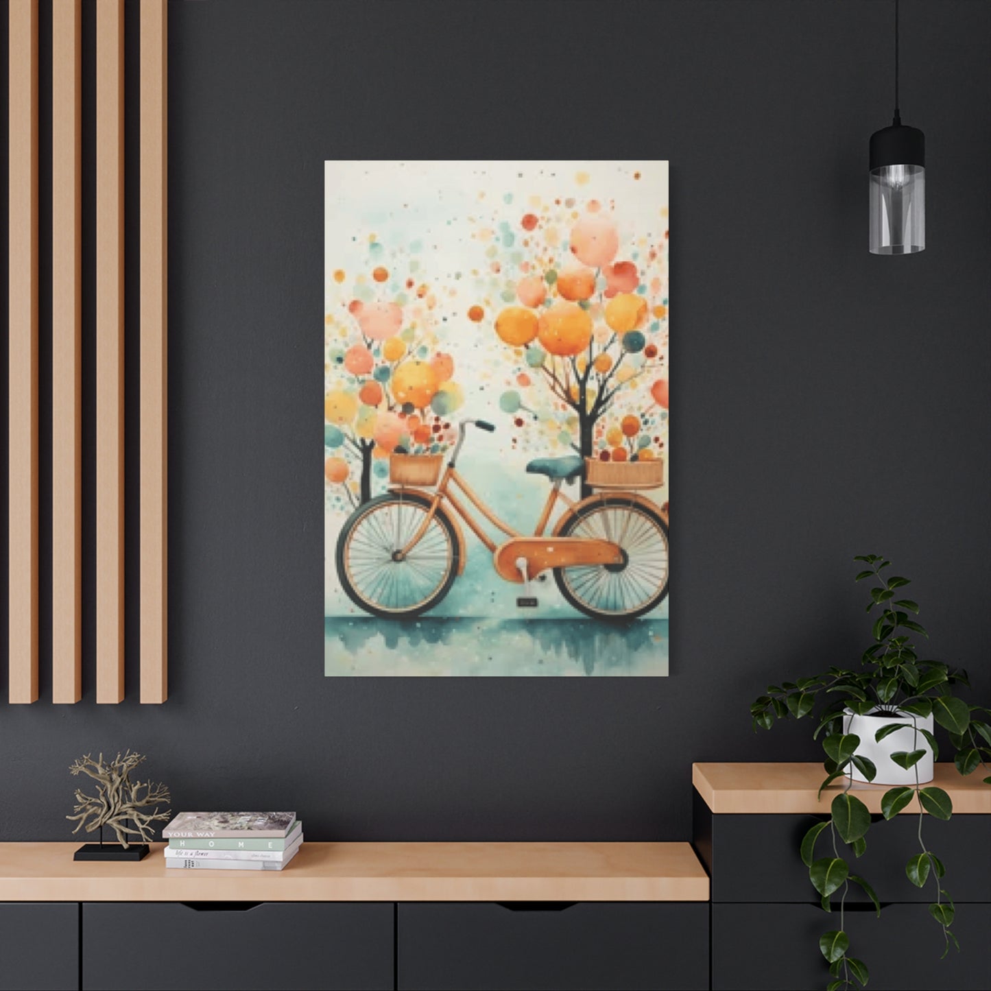 Bicycle and Balloons Wall Art & Canvas Prints