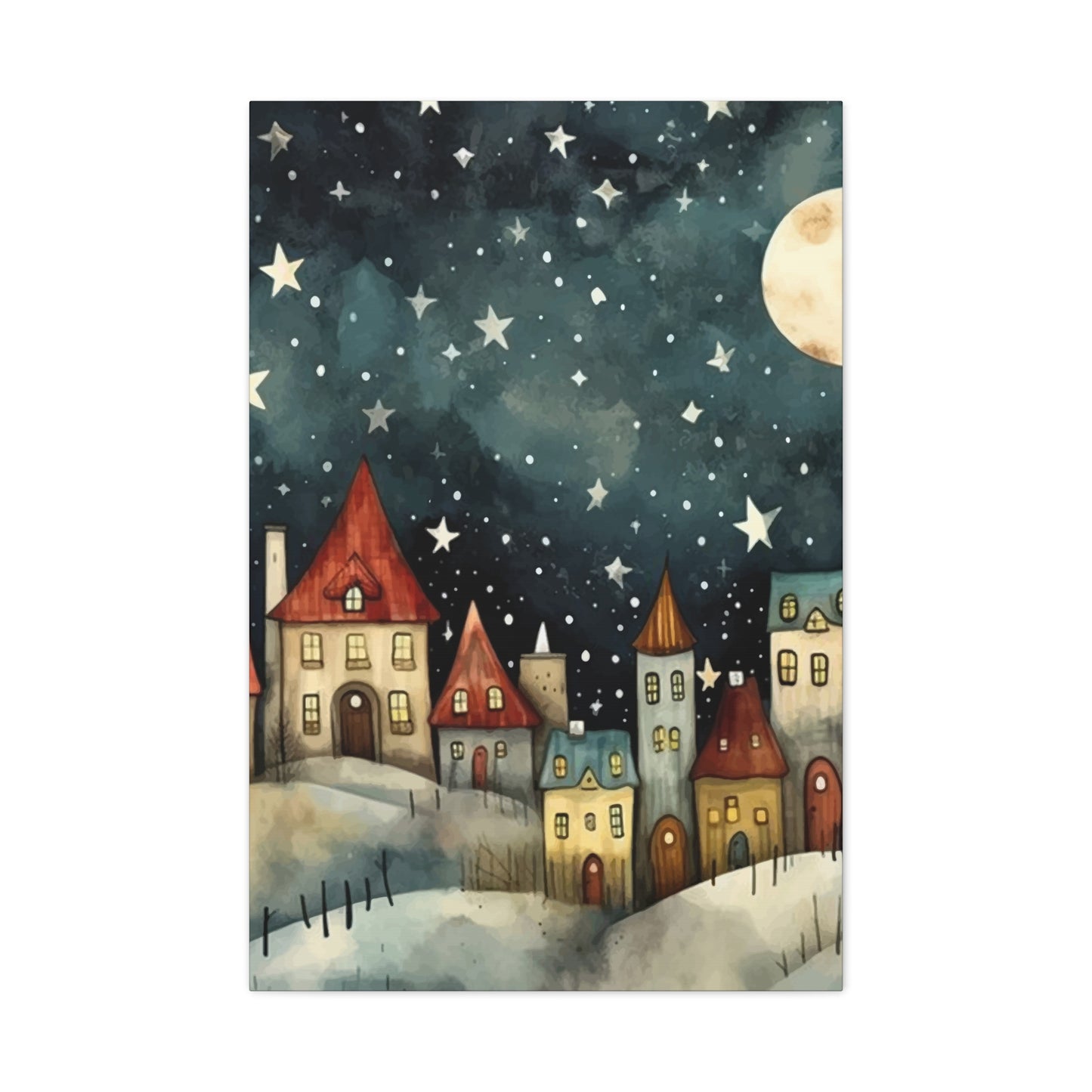 Snow and Stars Wall Art & Canvas Prints