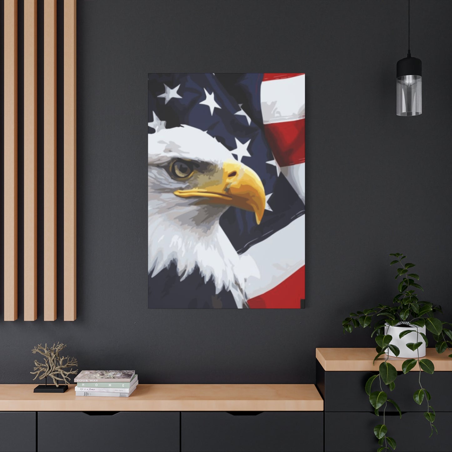 Eagle and American Flag Wall Art & Canvas Prints