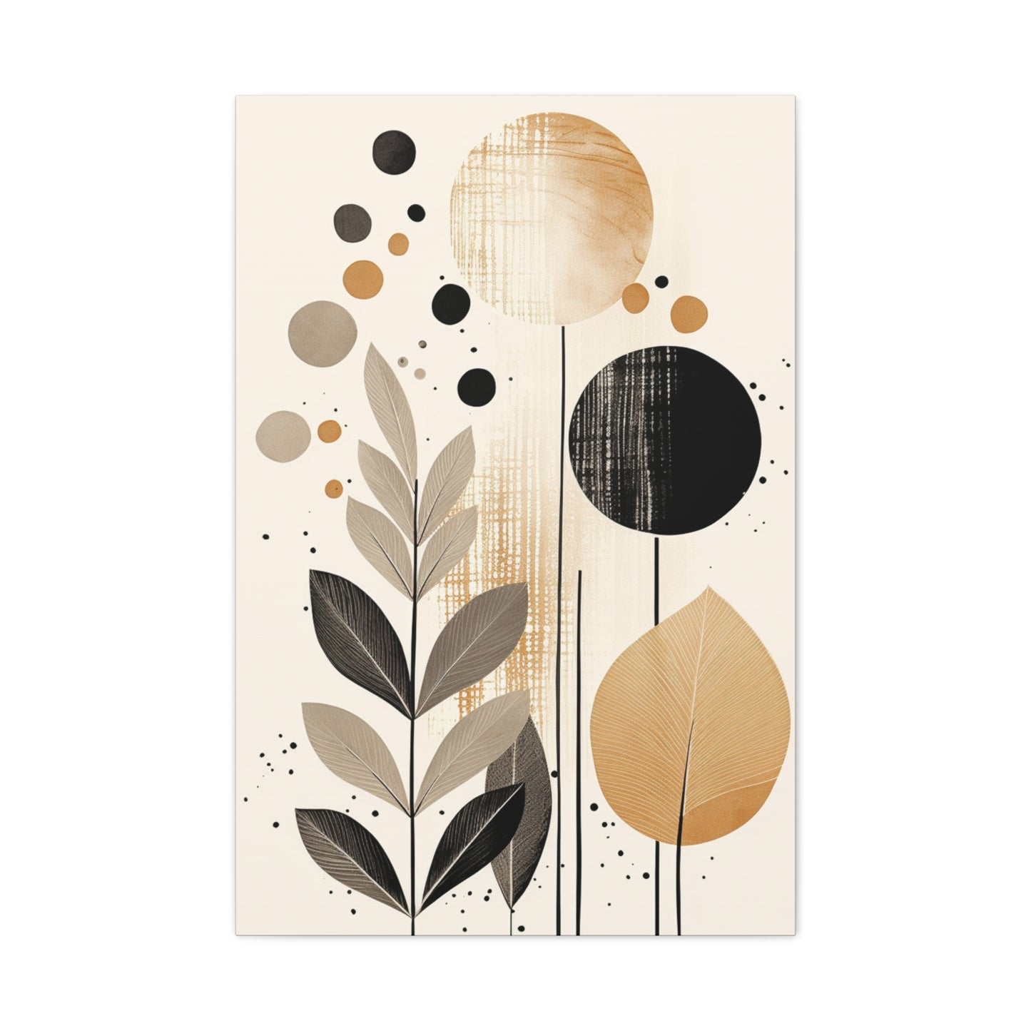 Plant With Black Circles Deco Wall Art & Canvas Prints