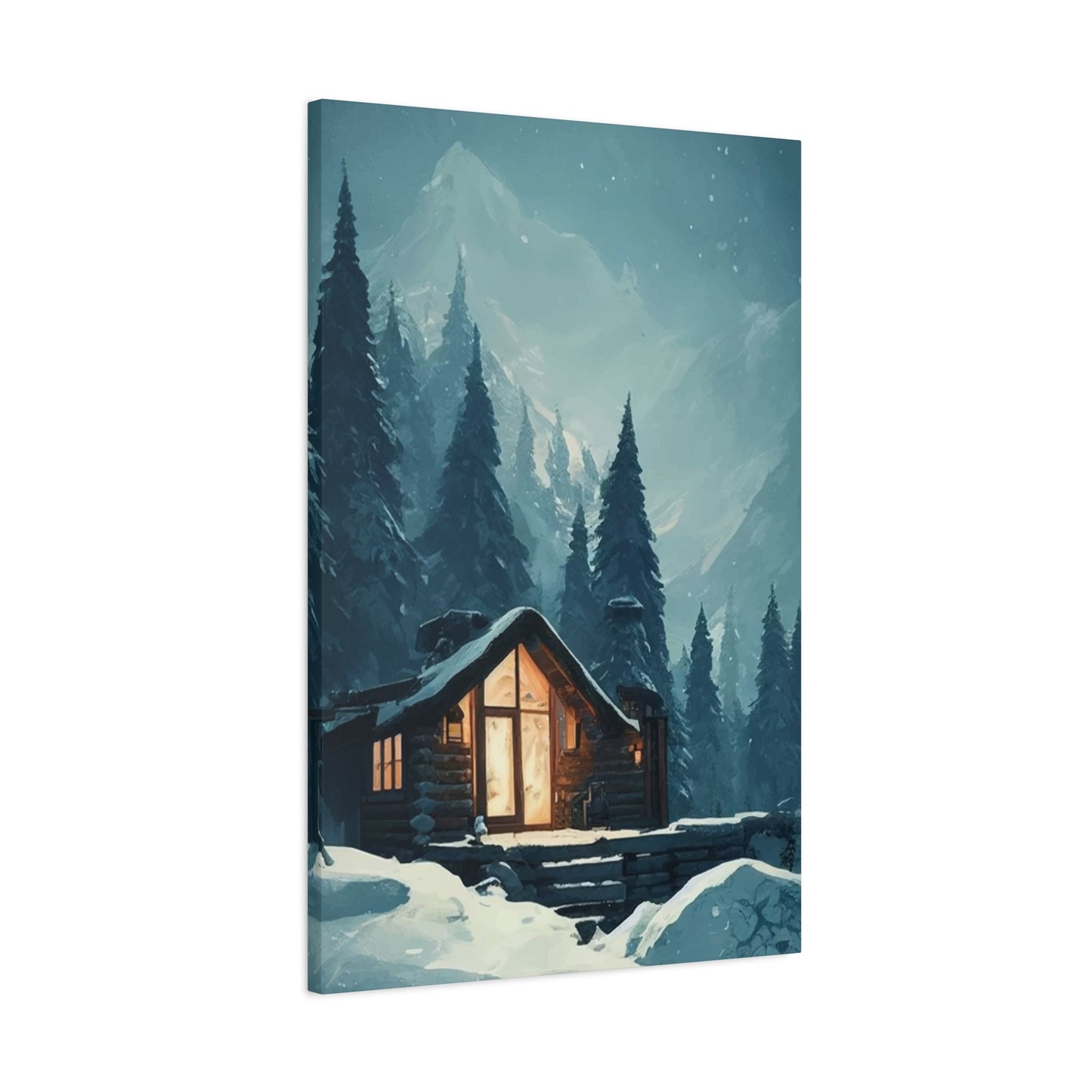 House in The Mountains Wall Art & Canvas Prints