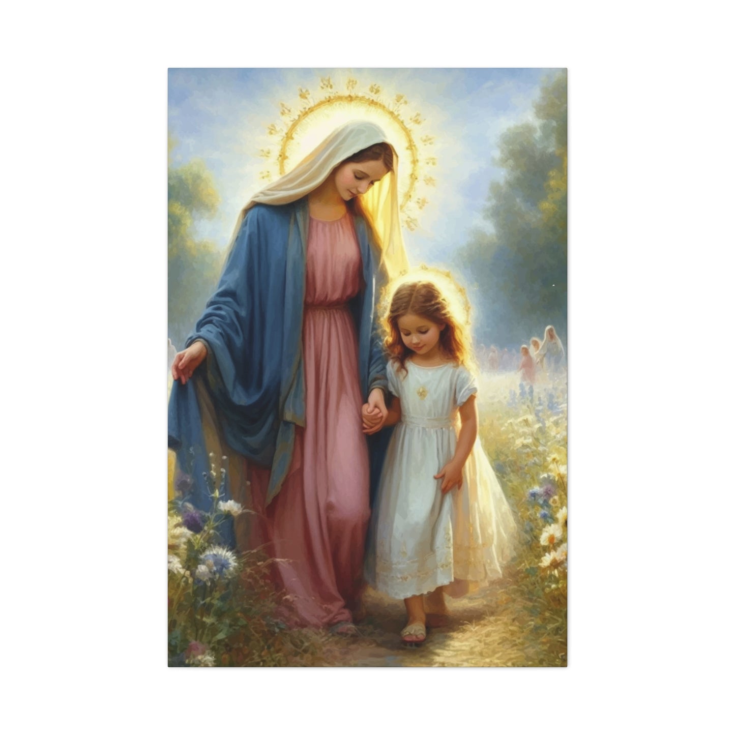Christian Mother with Little Girl Wall Art & Canvas Prints