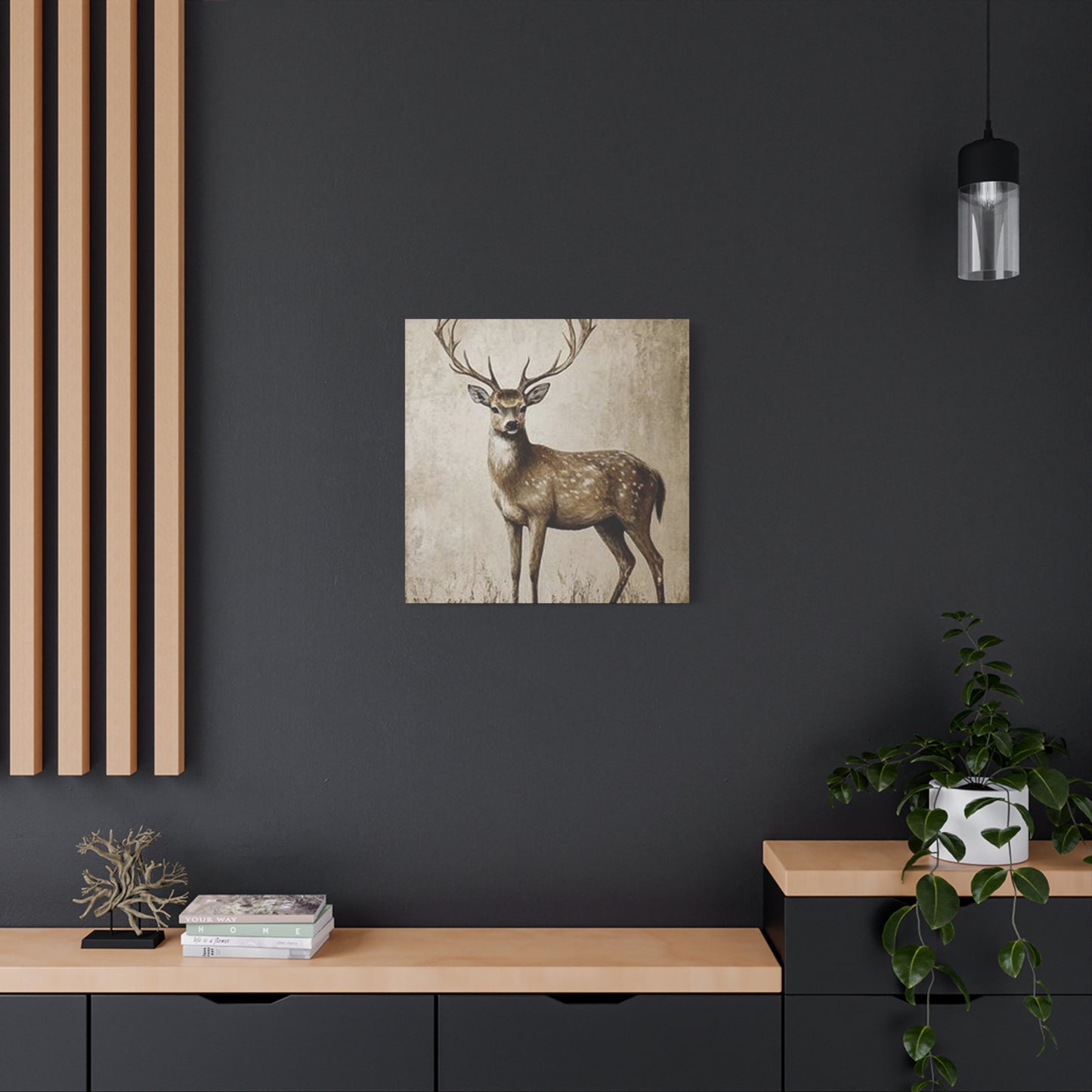 Baby Reindeer Painting Wall Art & Canvas Prints